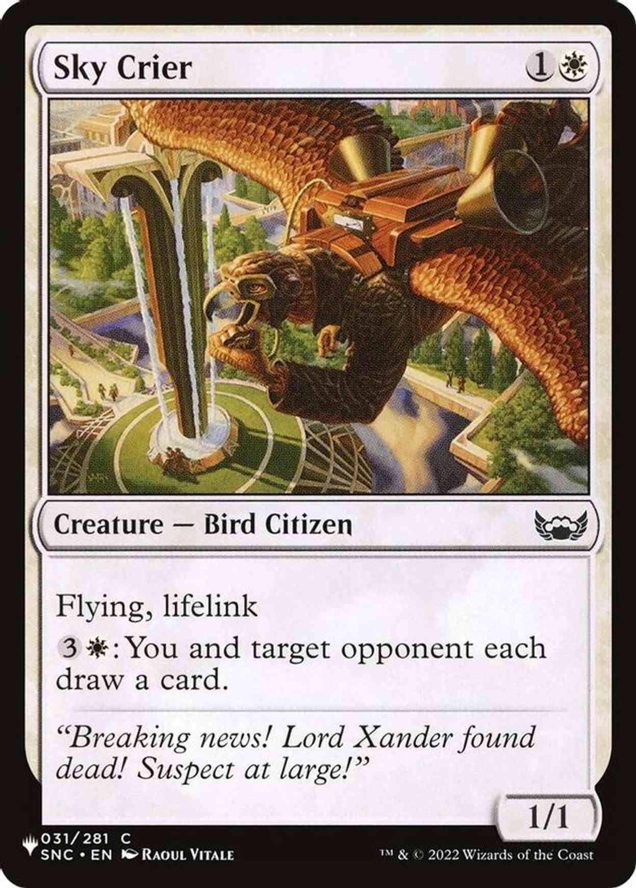 Sky Crier magic card front