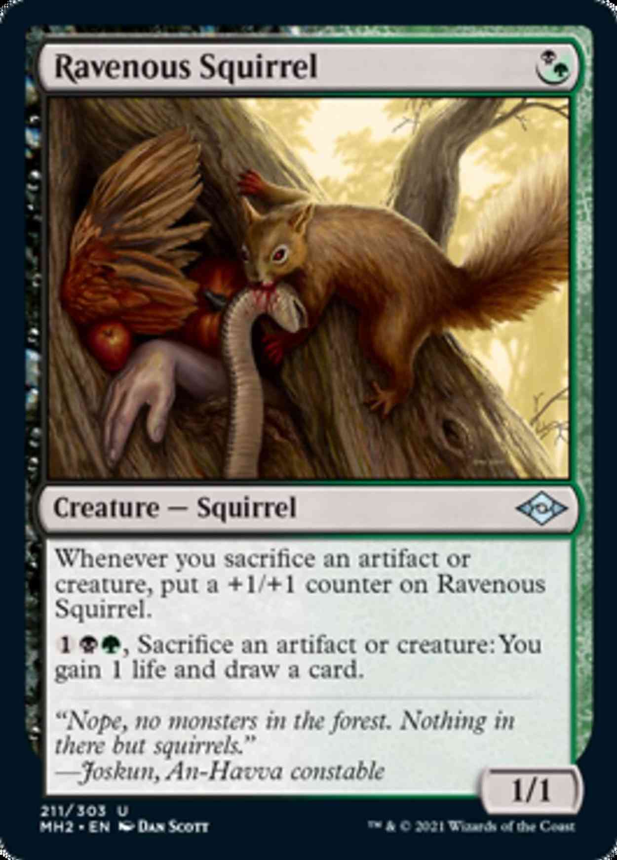 Ravenous Squirrel magic card front