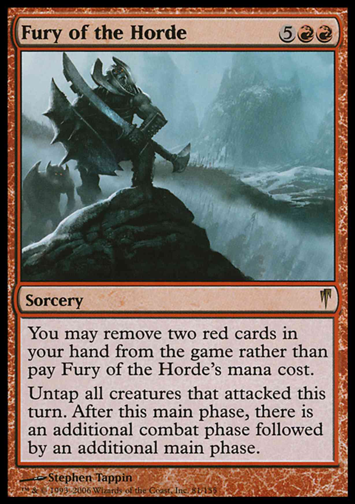 Fury of the Horde magic card front