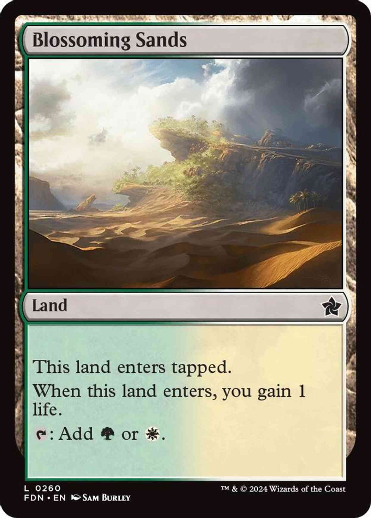 Blossoming Sands magic card front