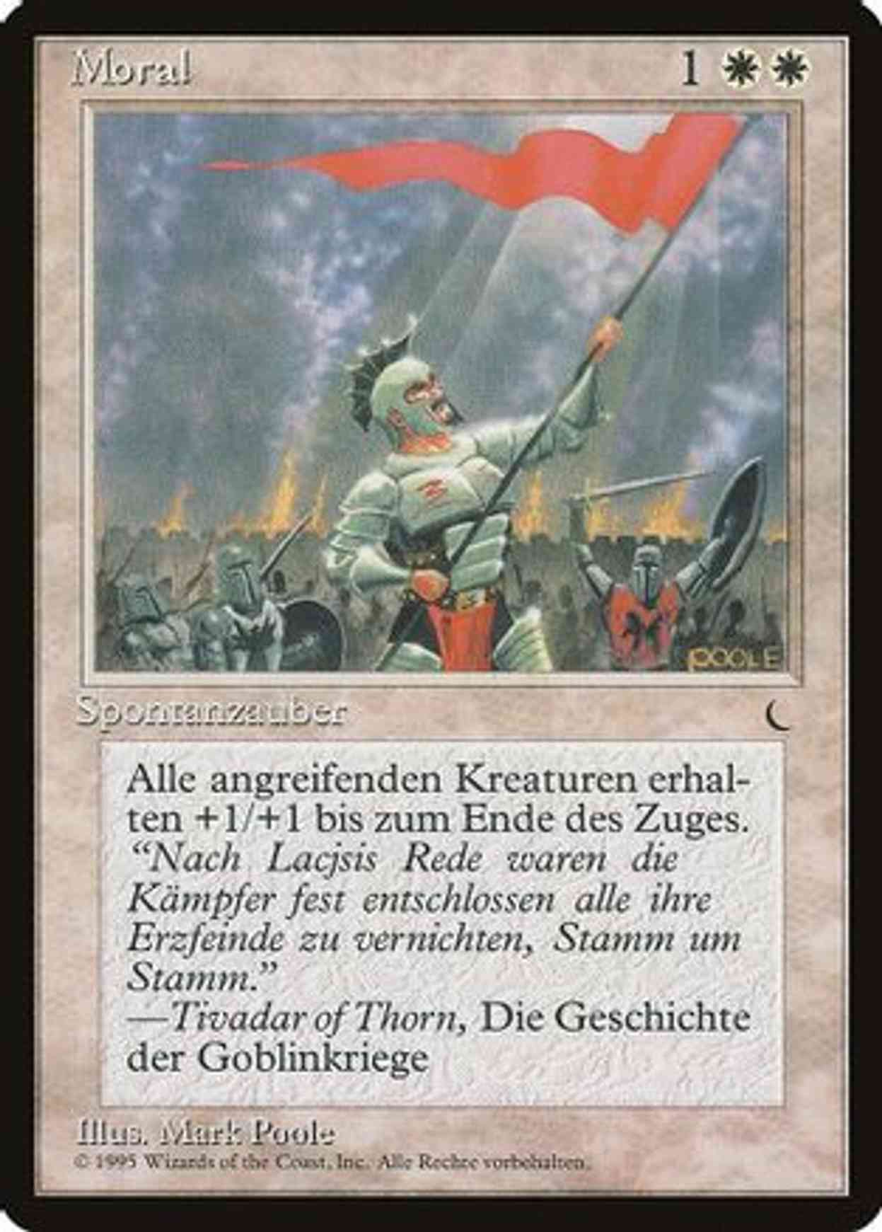 Morale (German) - "Moral" magic card front