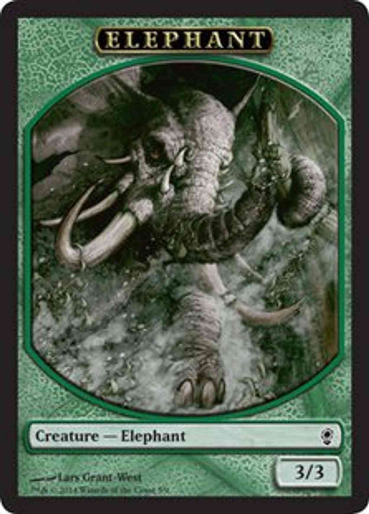 Elephant Token magic card front