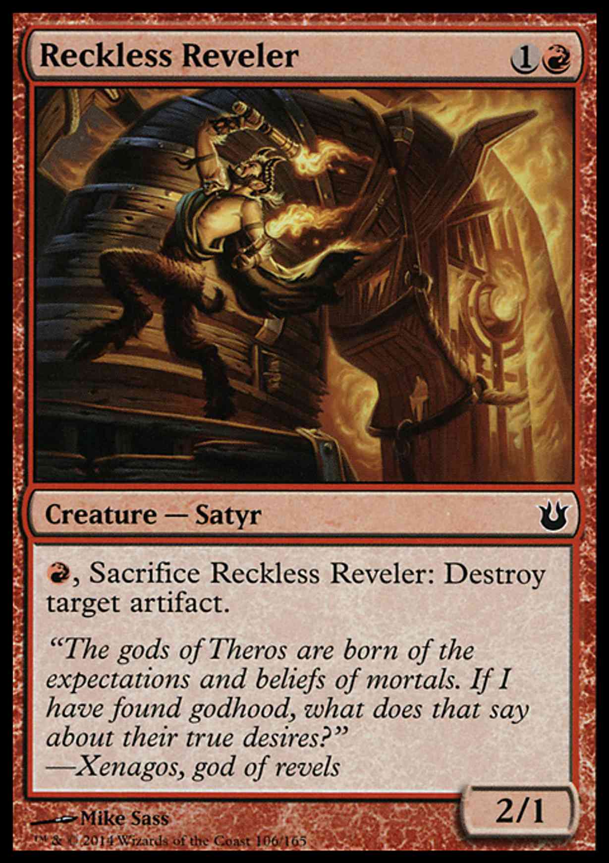 Reckless Reveler magic card front