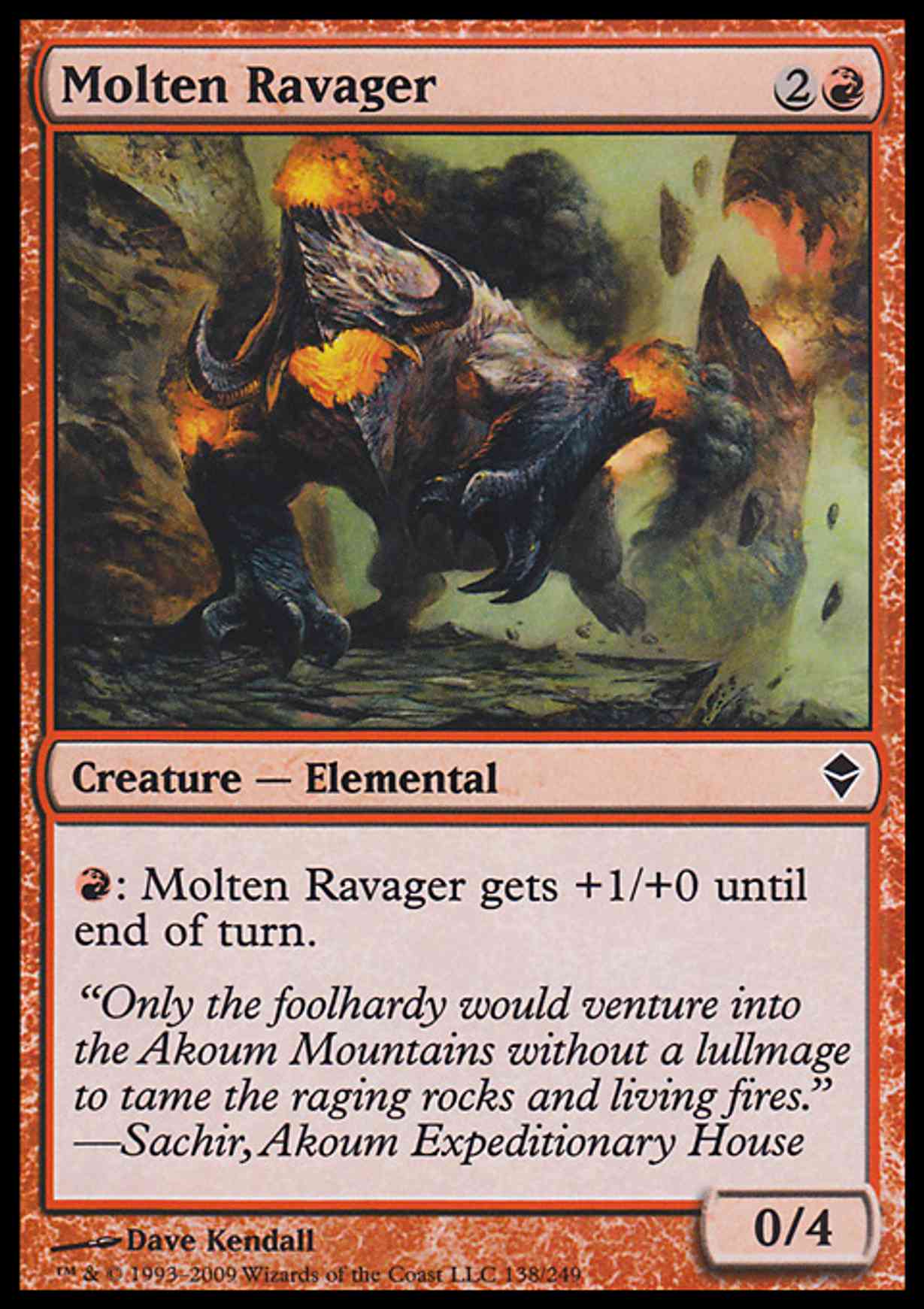 Molten Ravager magic card front