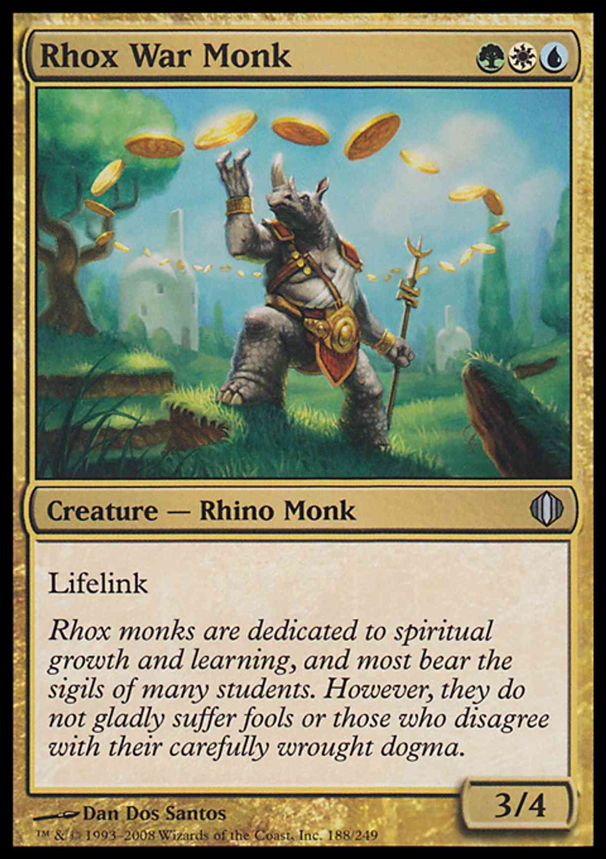 Rhox War Monk magic card front
