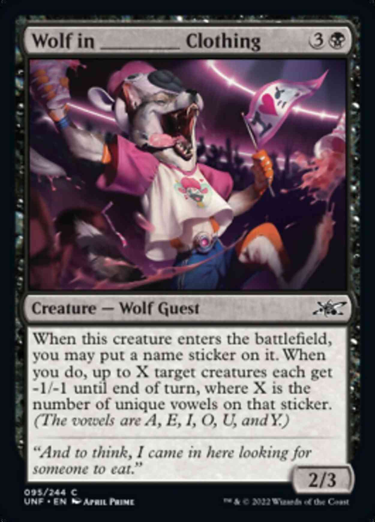 Wolf in _____ Clothing magic card front