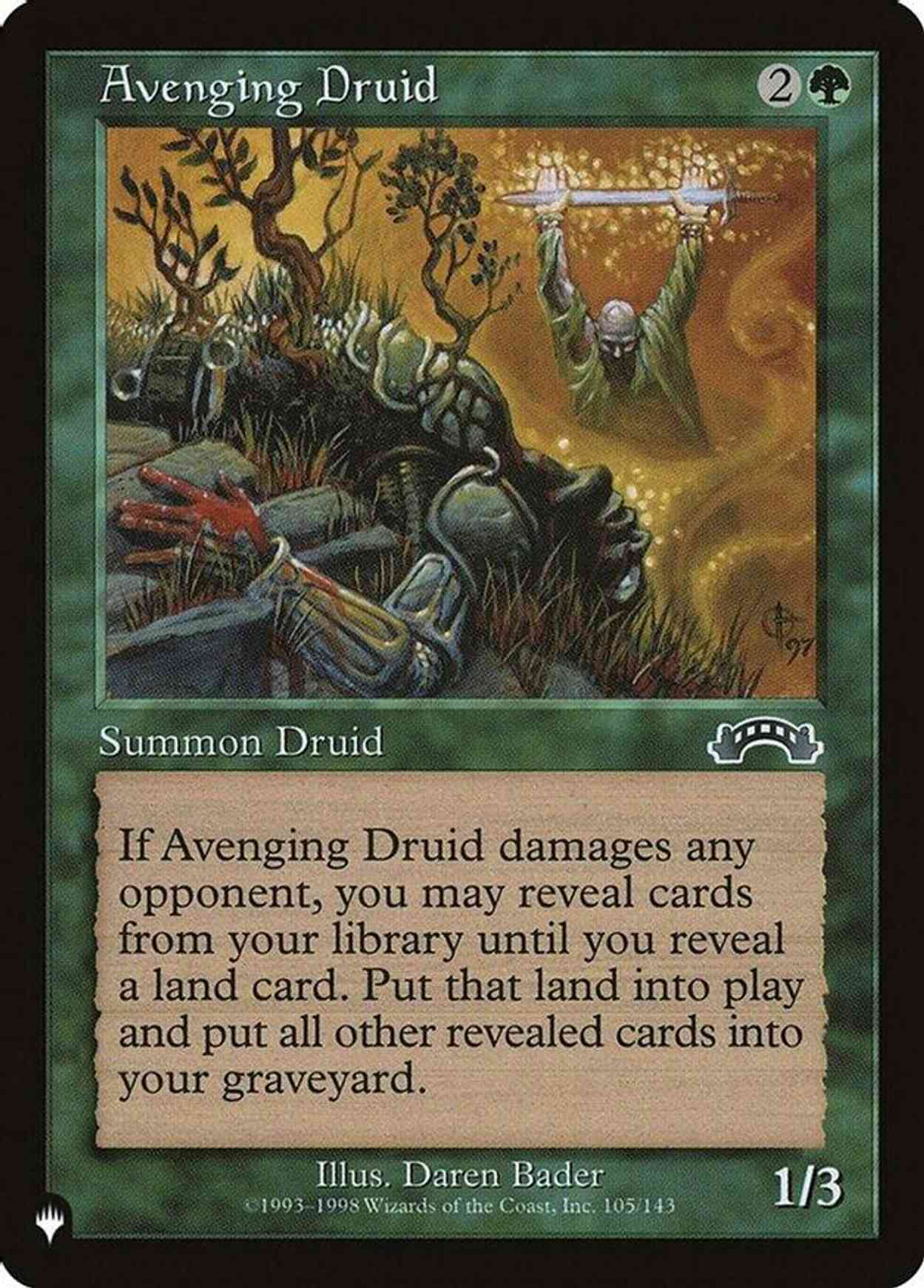 Avenging Druid magic card front