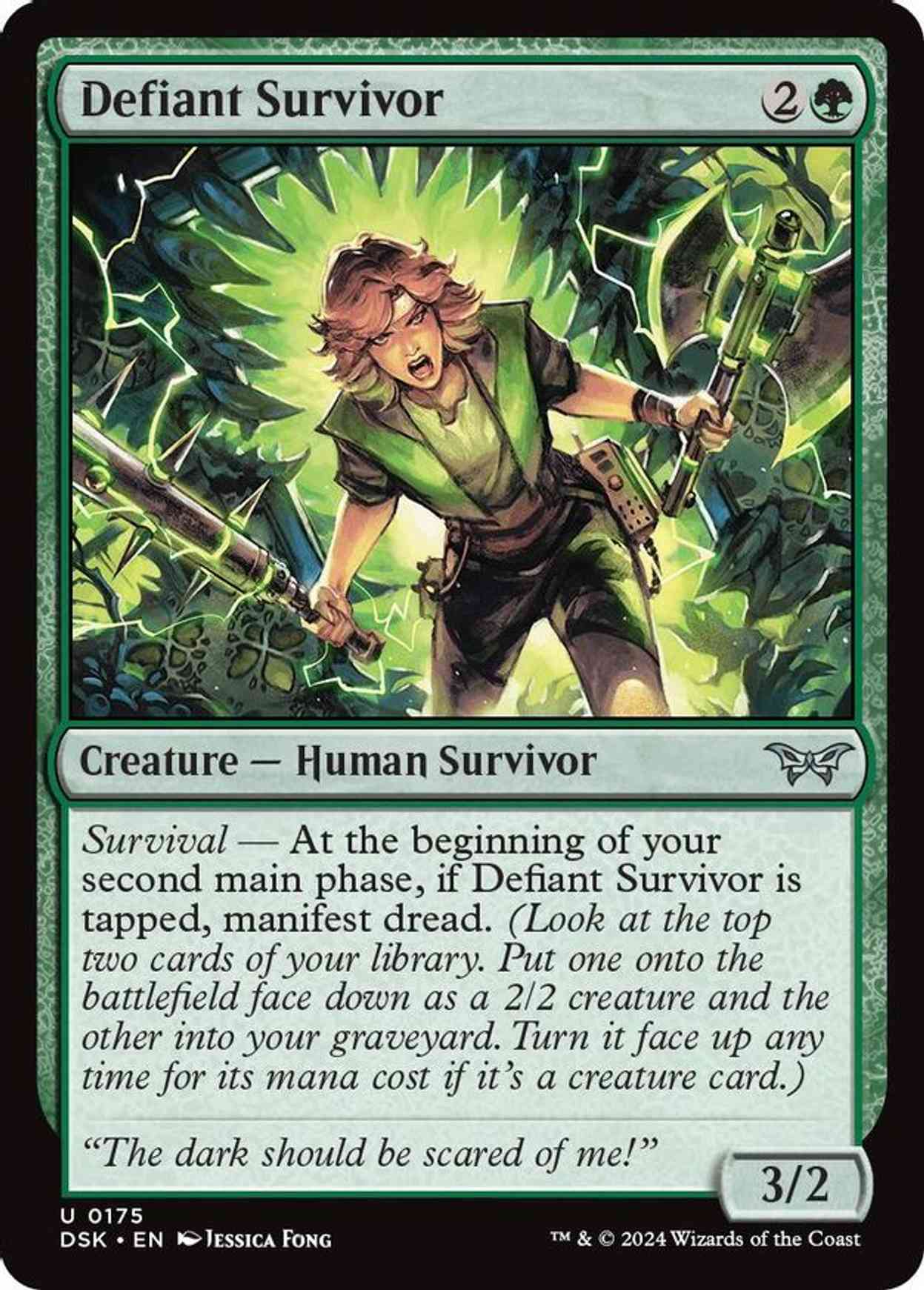 Defiant Survivor magic card front