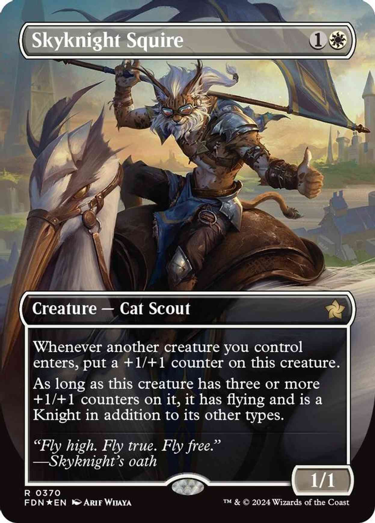 Skyknight Squire (Borderless) (Mana Foil) magic card front