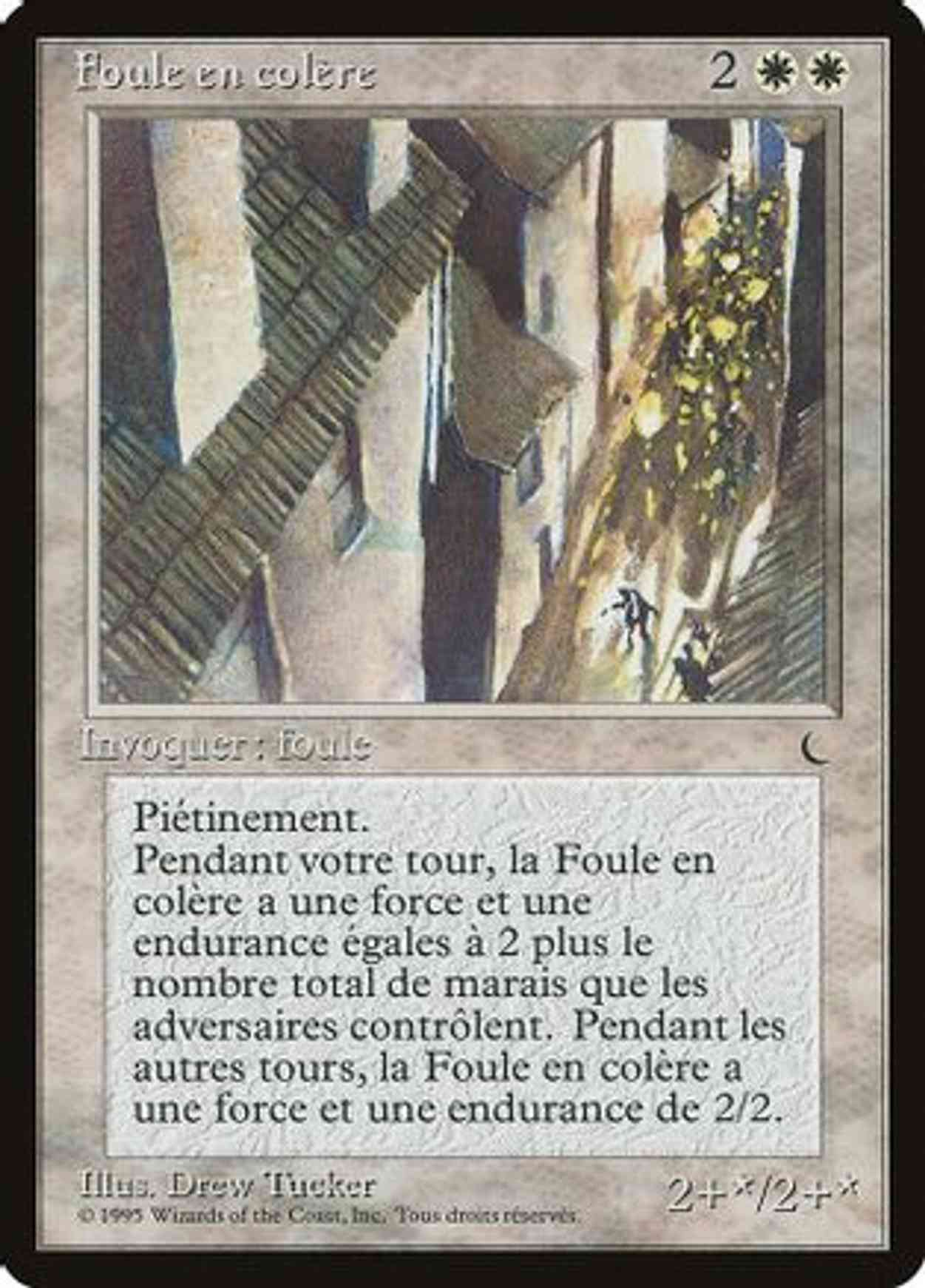 Angry Mob (French) - "Foule en colere" magic card front