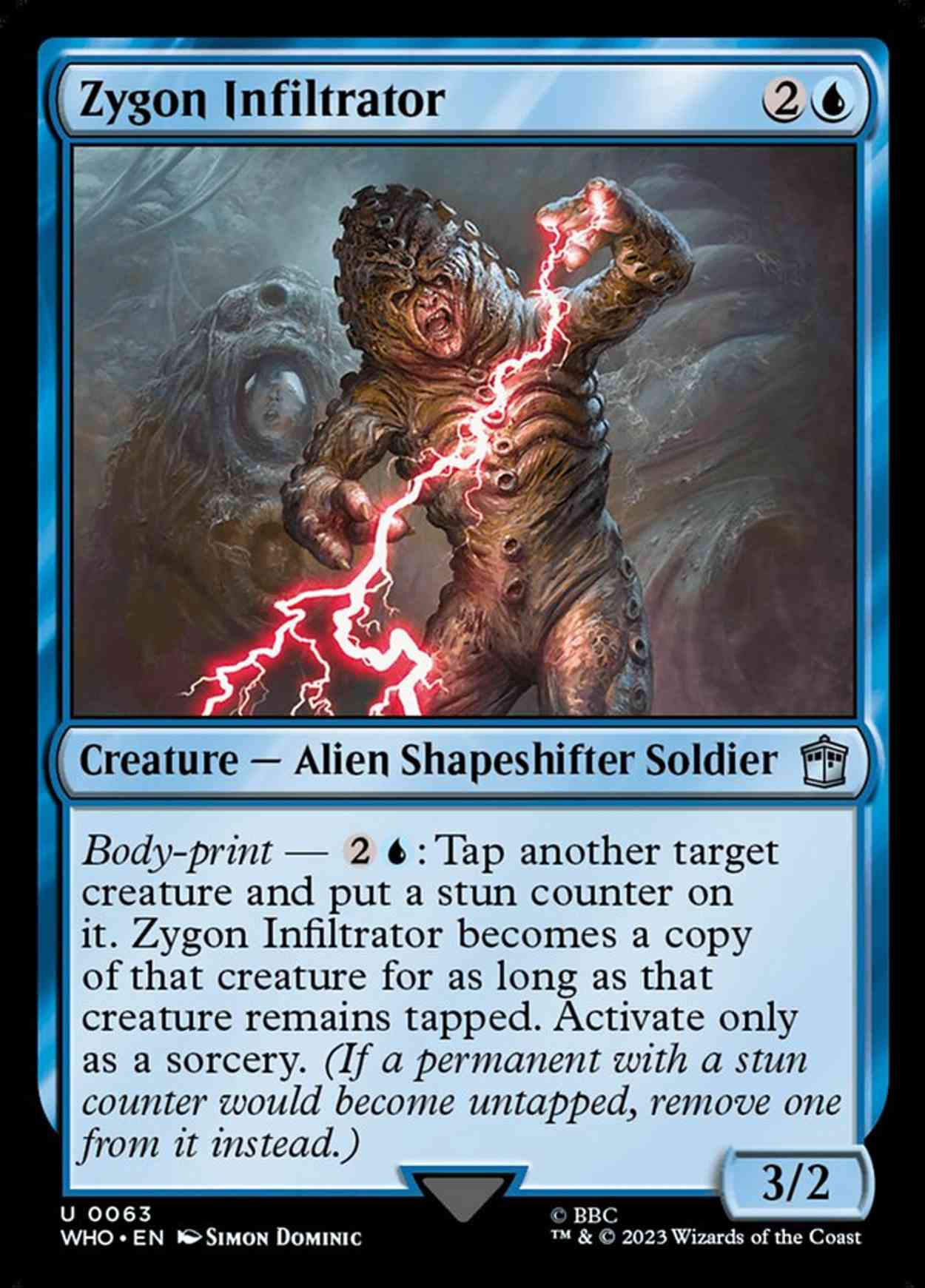 Zygon Infiltrator magic card front