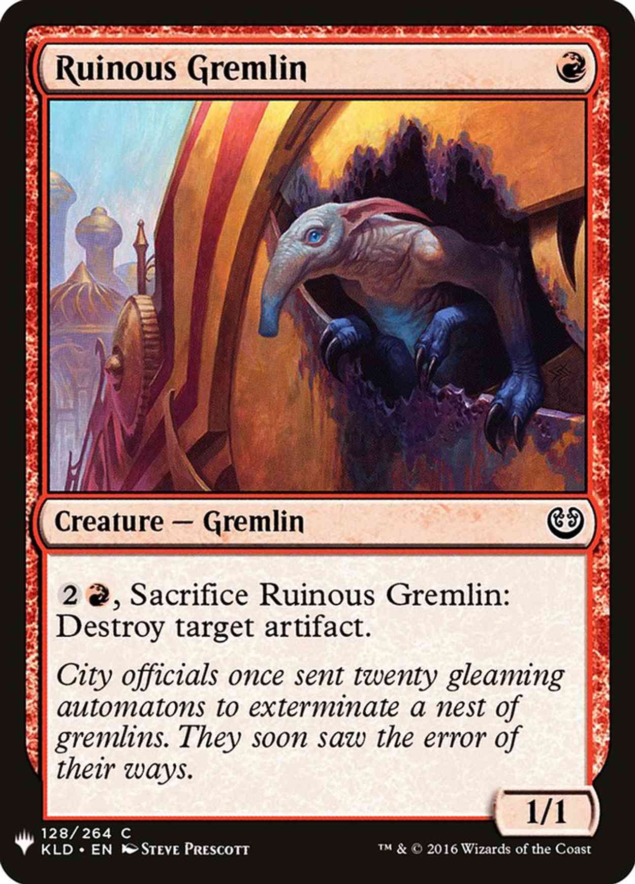 Ruinous Gremlin magic card front