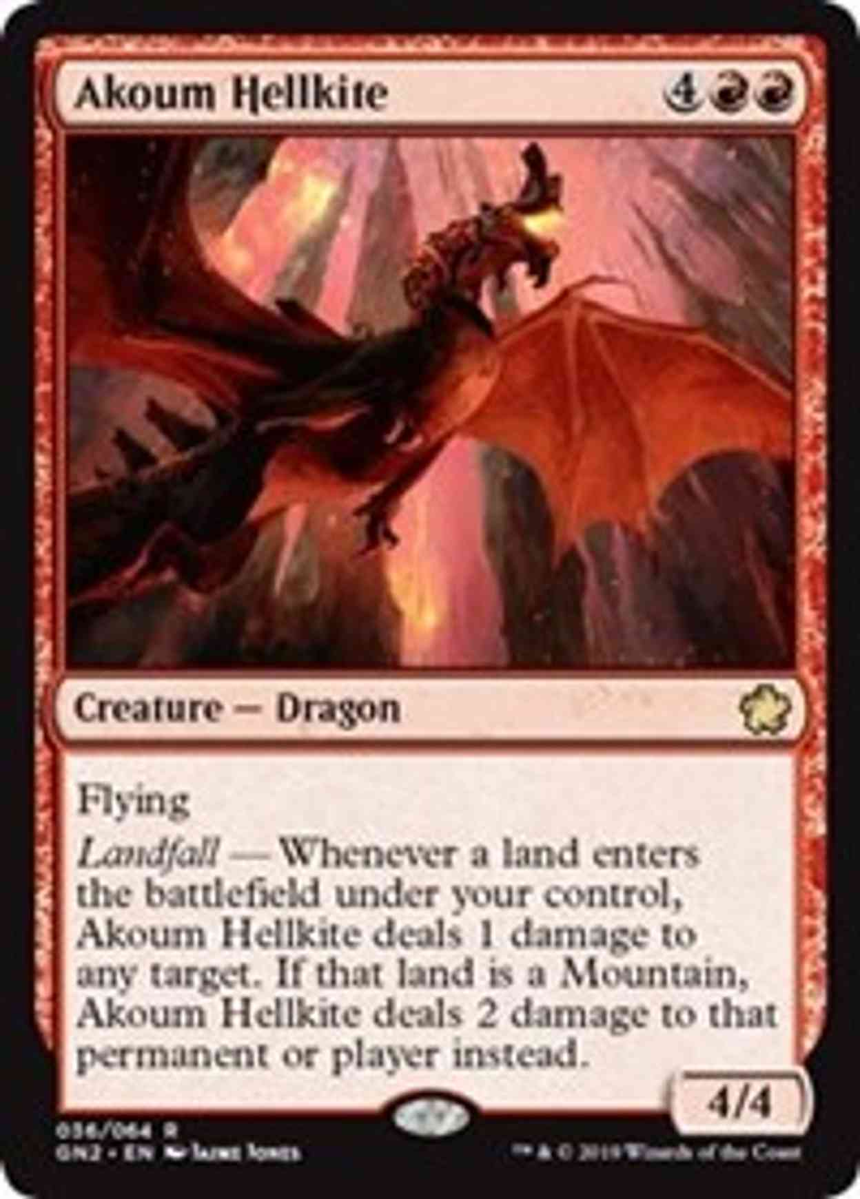 Akoum Hellkite magic card front