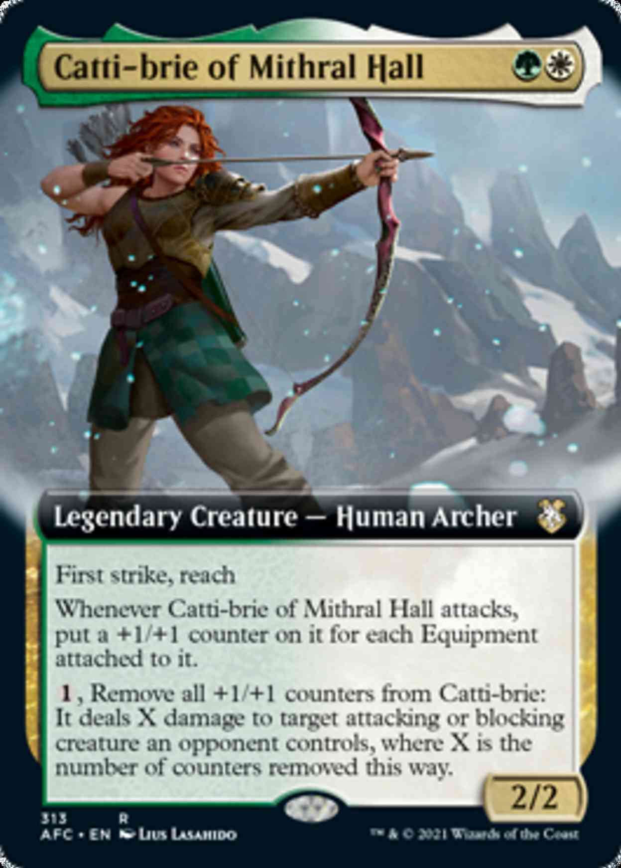 Catti-brie of Mithral Hall (Extended Art) magic card front