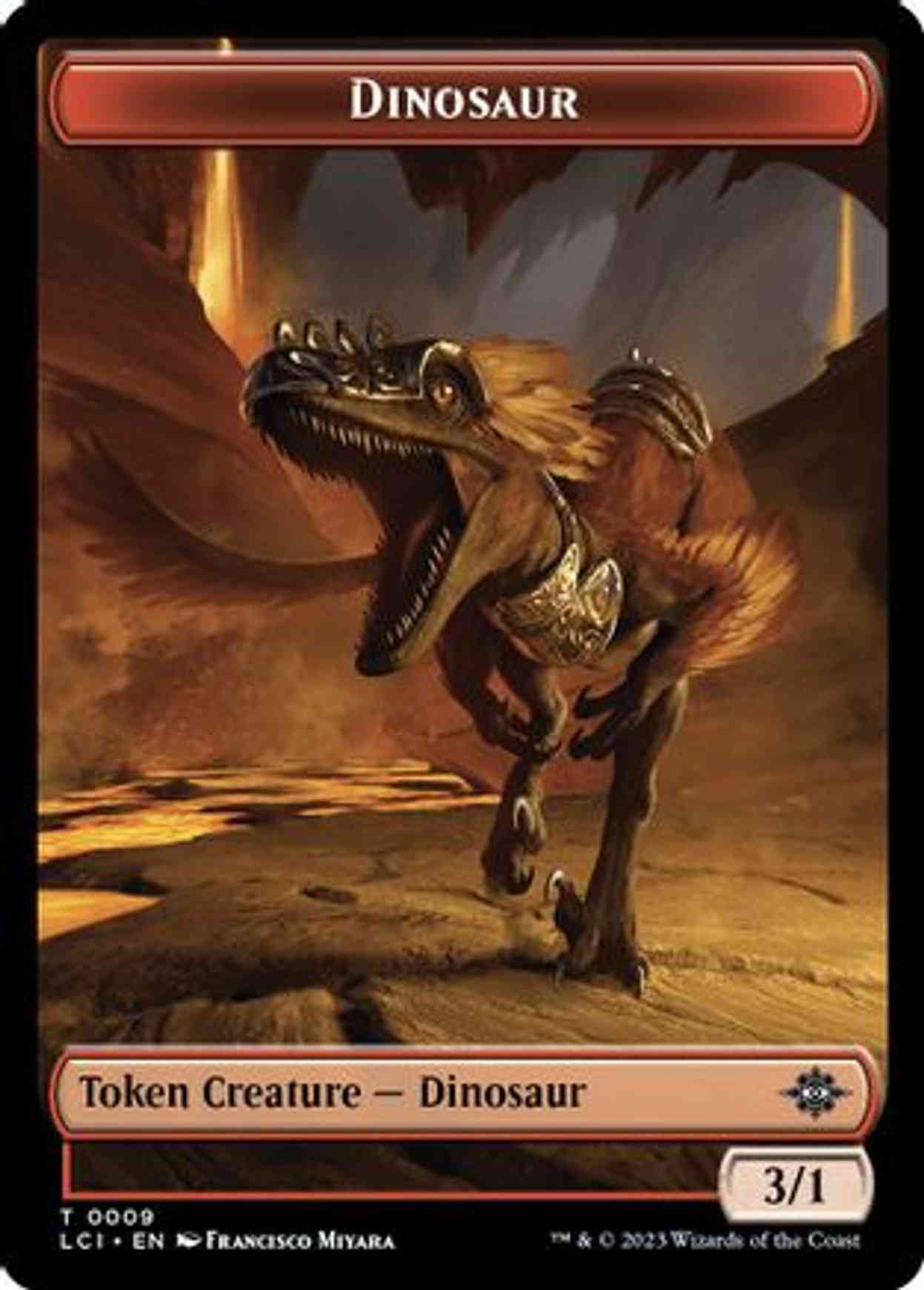 Dinosaur Token (0009) magic card front