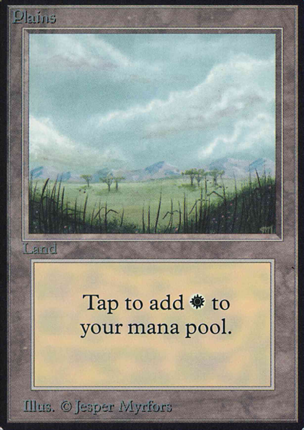 Plains (B) magic card front