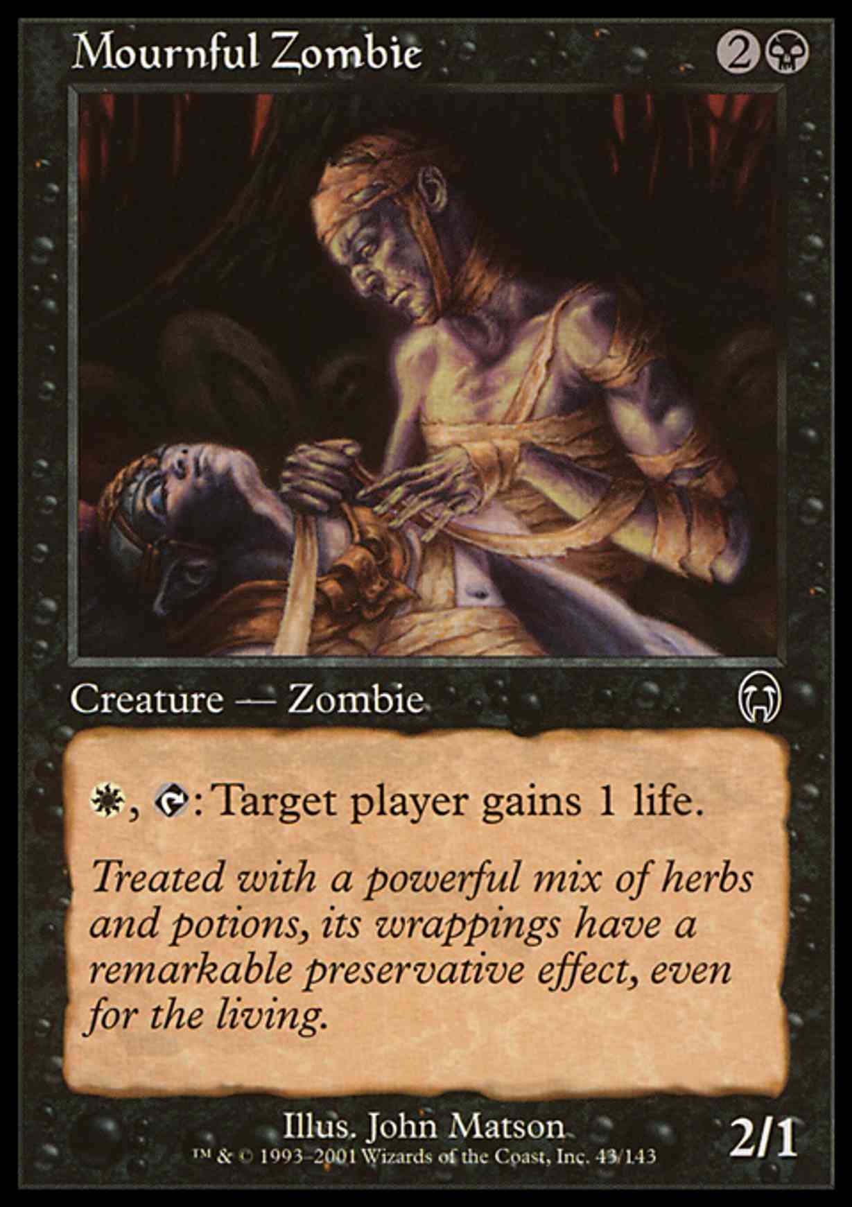Mournful Zombie magic card front