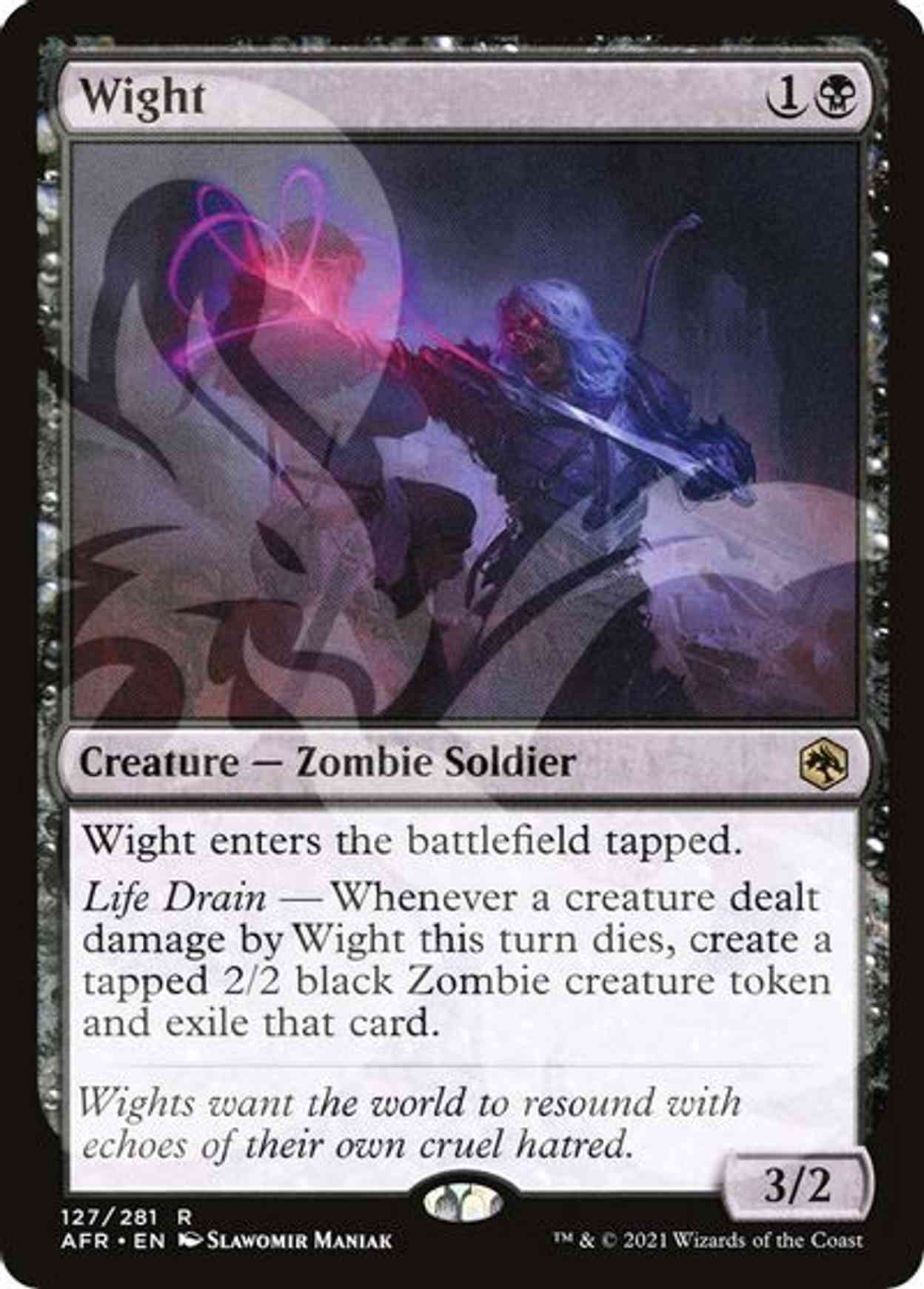 Wight magic card front