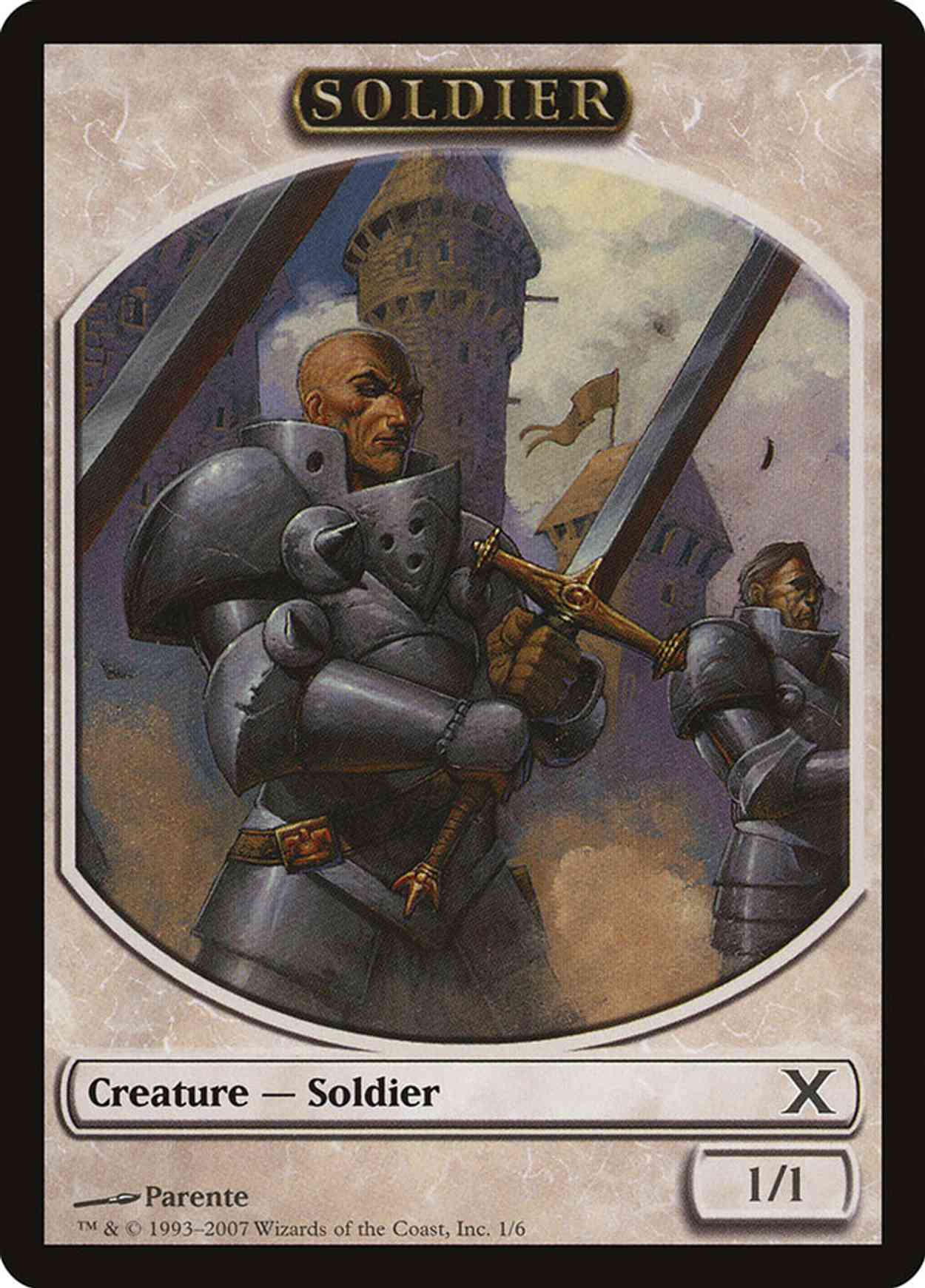 Soldier Token magic card front