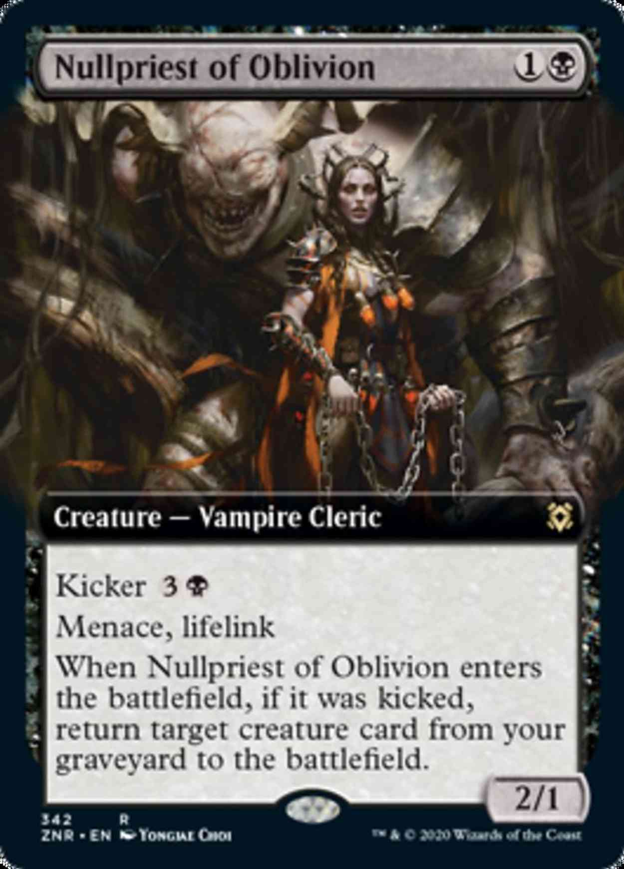 Nullpriest of Oblivion (Extended Art) magic card front