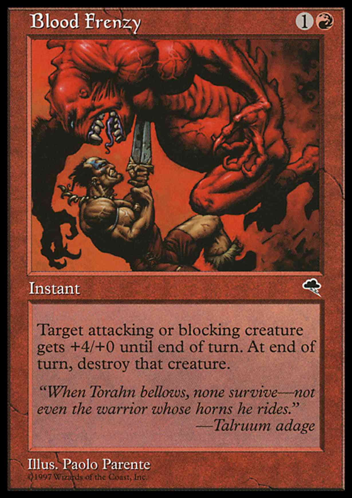 Blood Frenzy magic card front
