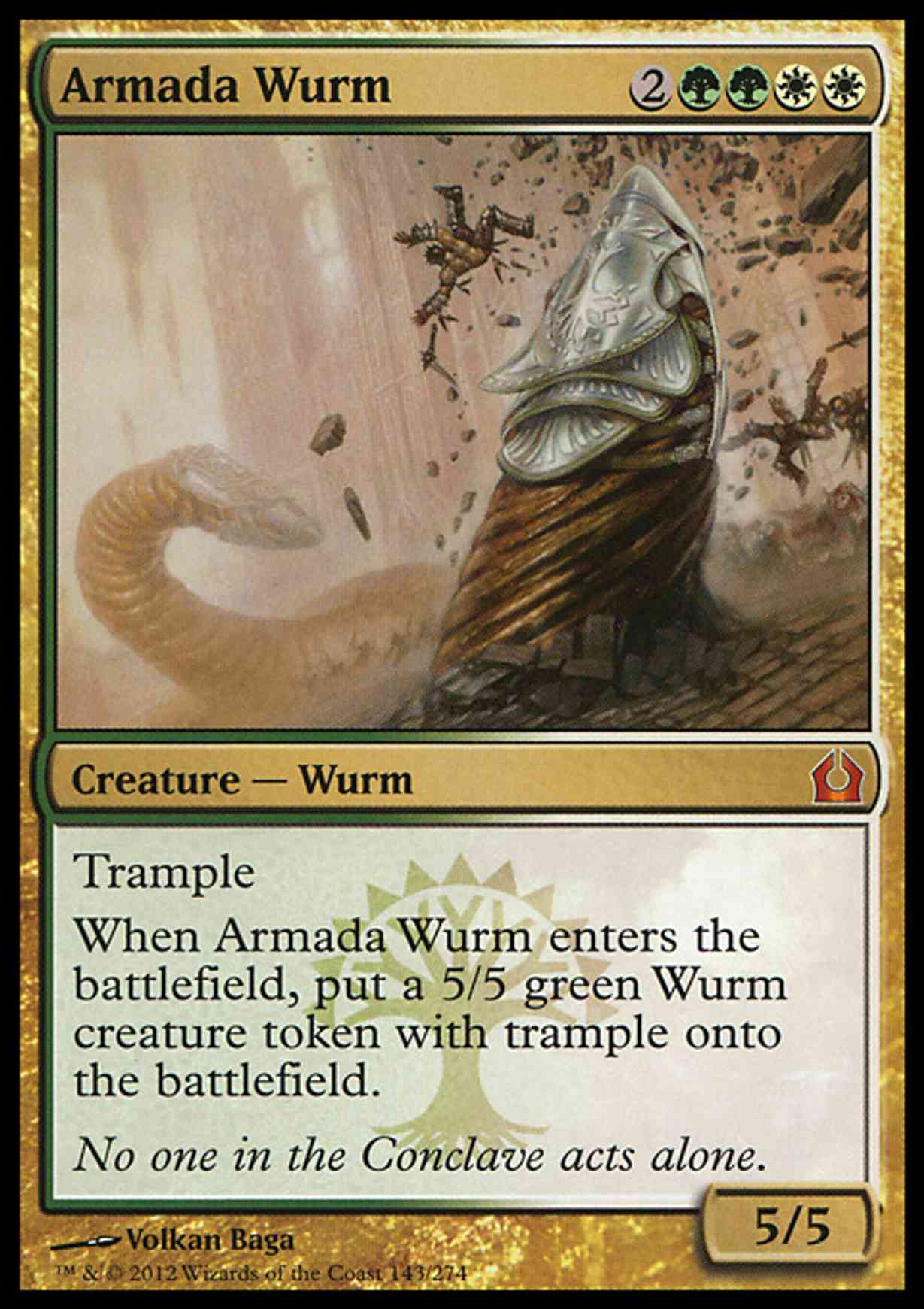 Armada Wurm magic card front