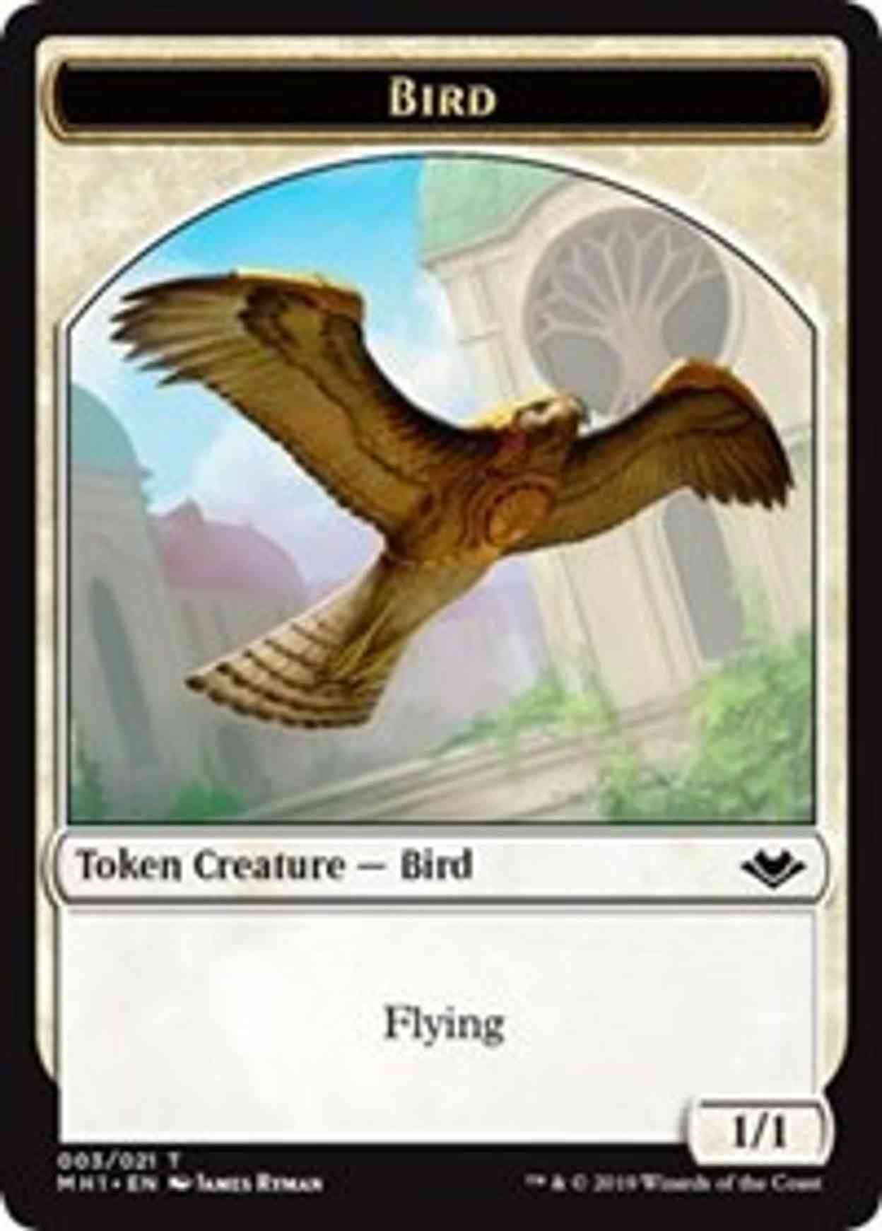Bird (003) // Construct (017) Double-sided Token magic card front