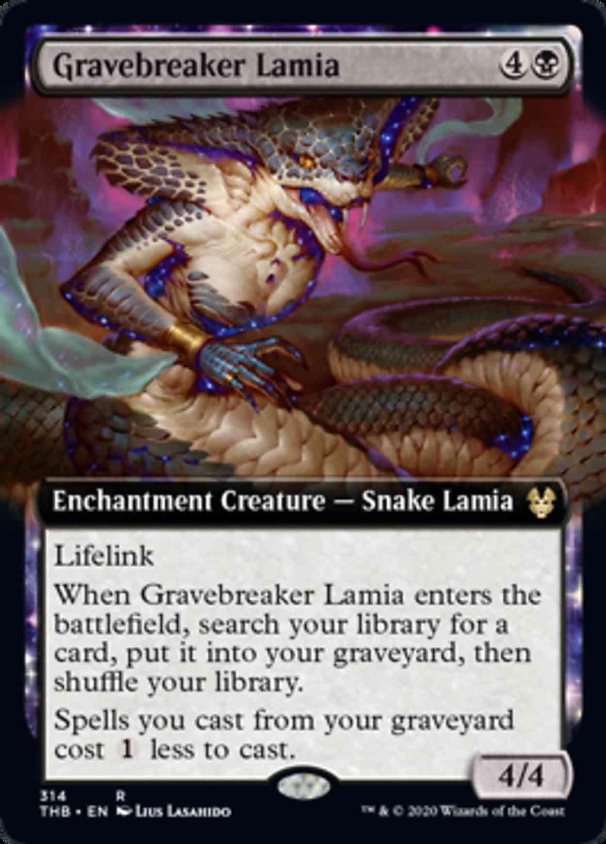 Gravebreaker Lamia (Extended Art) magic card front