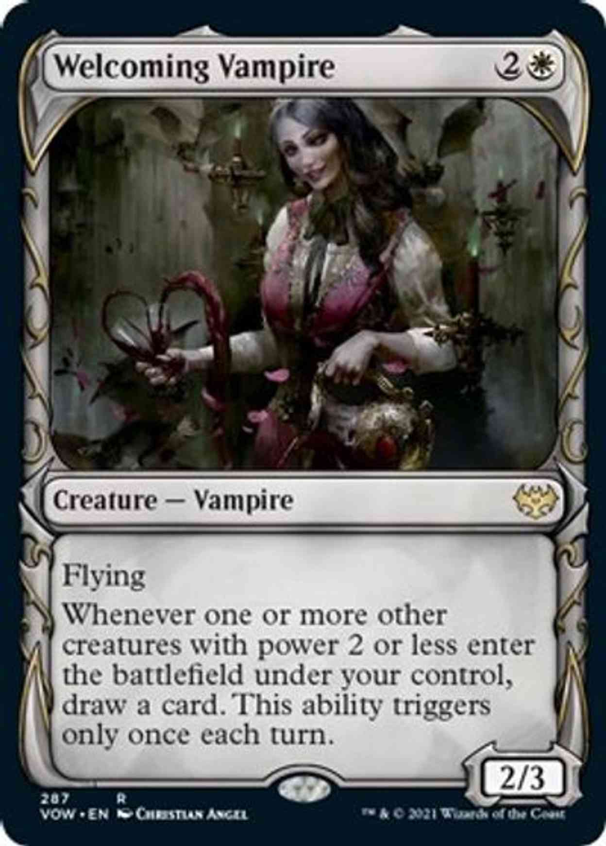 Welcoming Vampire (Showcase) magic card front