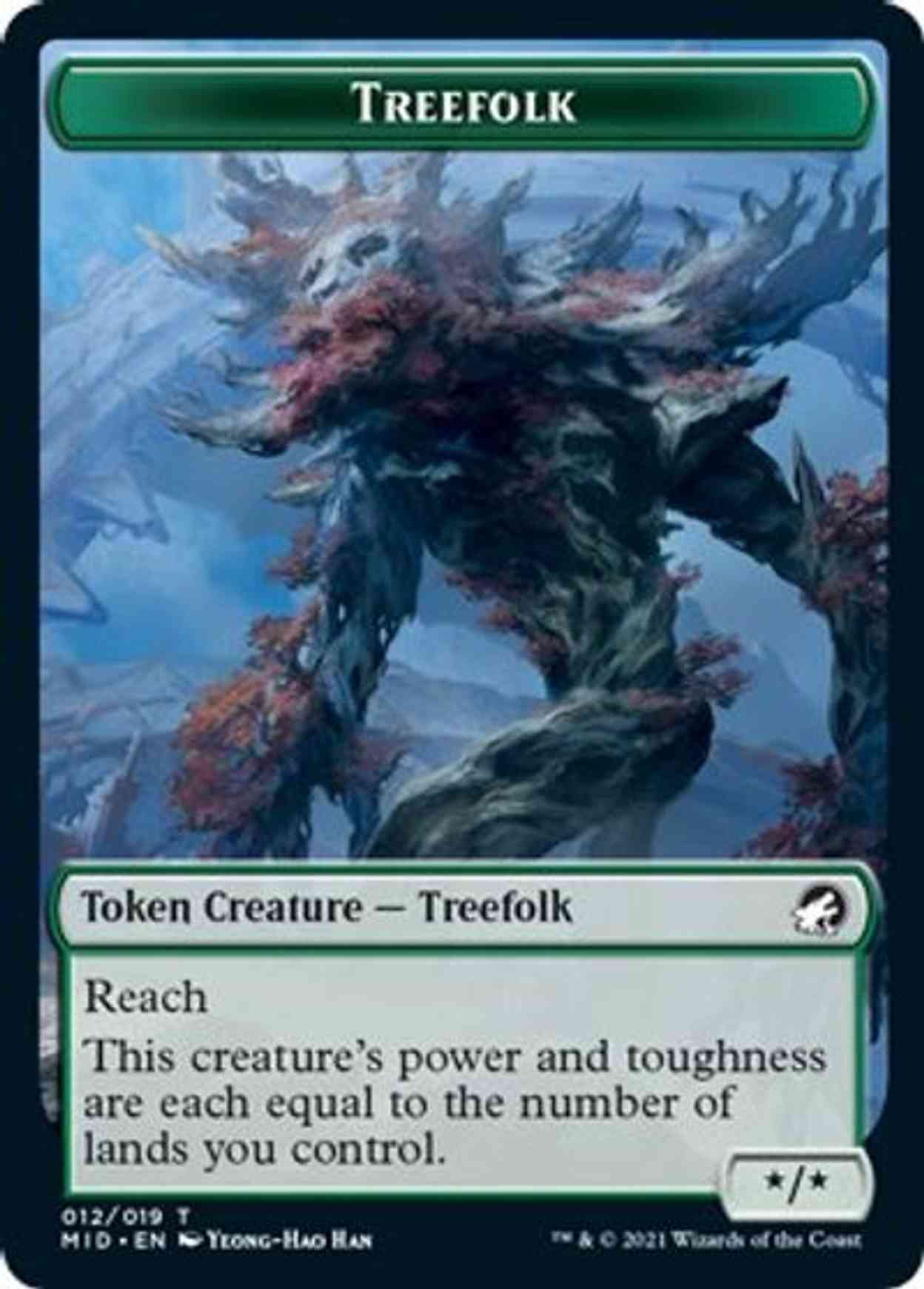Treefolk Token magic card front