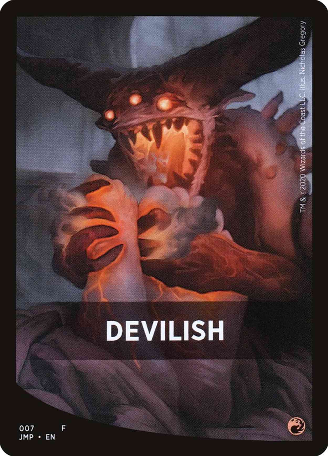Devilish Theme Card magic card front