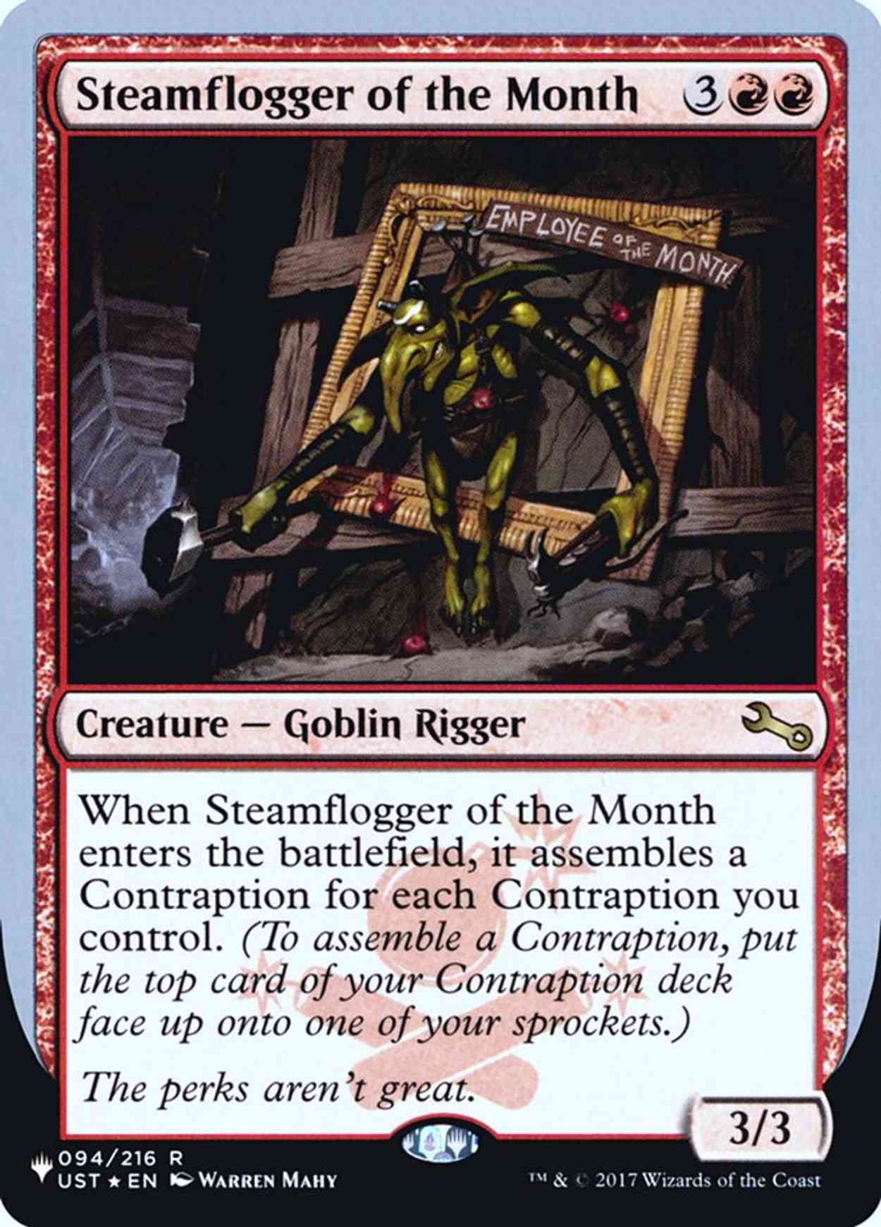 Steamflogger of the Month magic card front