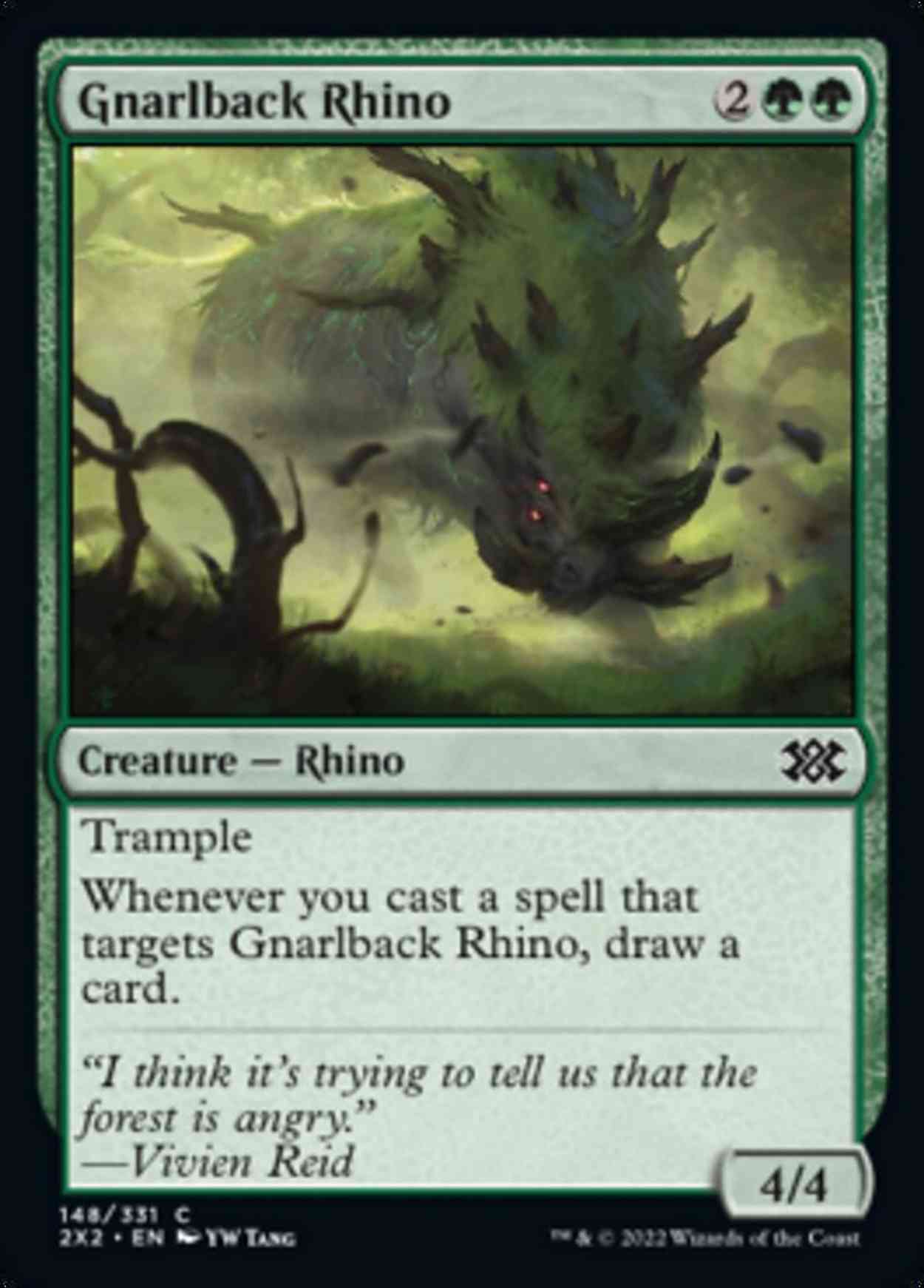 Gnarlback Rhino magic card front