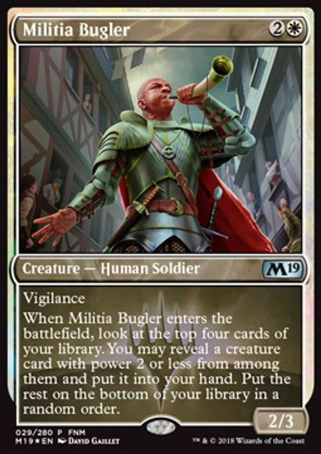 Militia Bugler magic card front