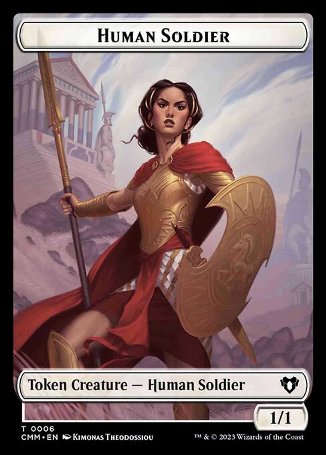 Human Soldier // Dwarf Berserker Double-Sided Token magic card front