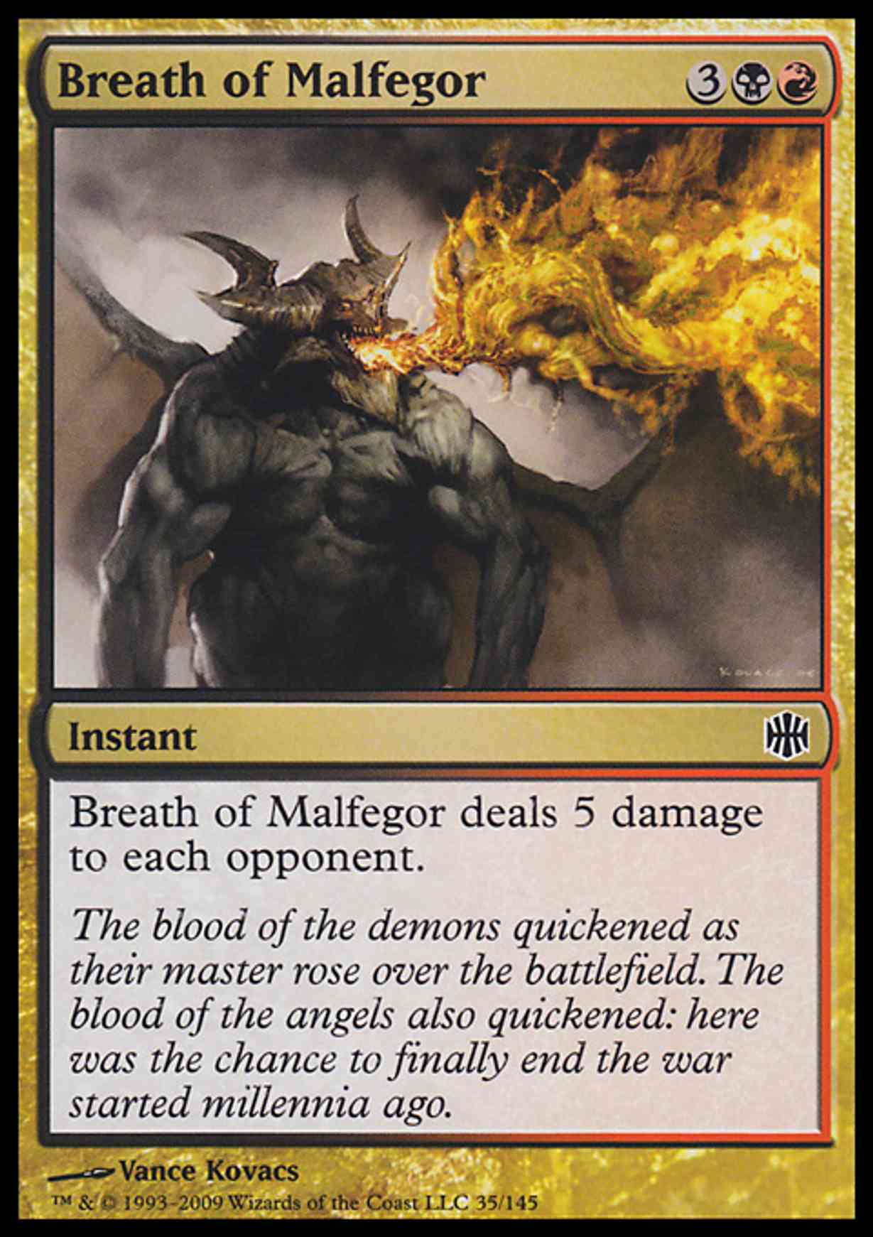Breath of Malfegor magic card front