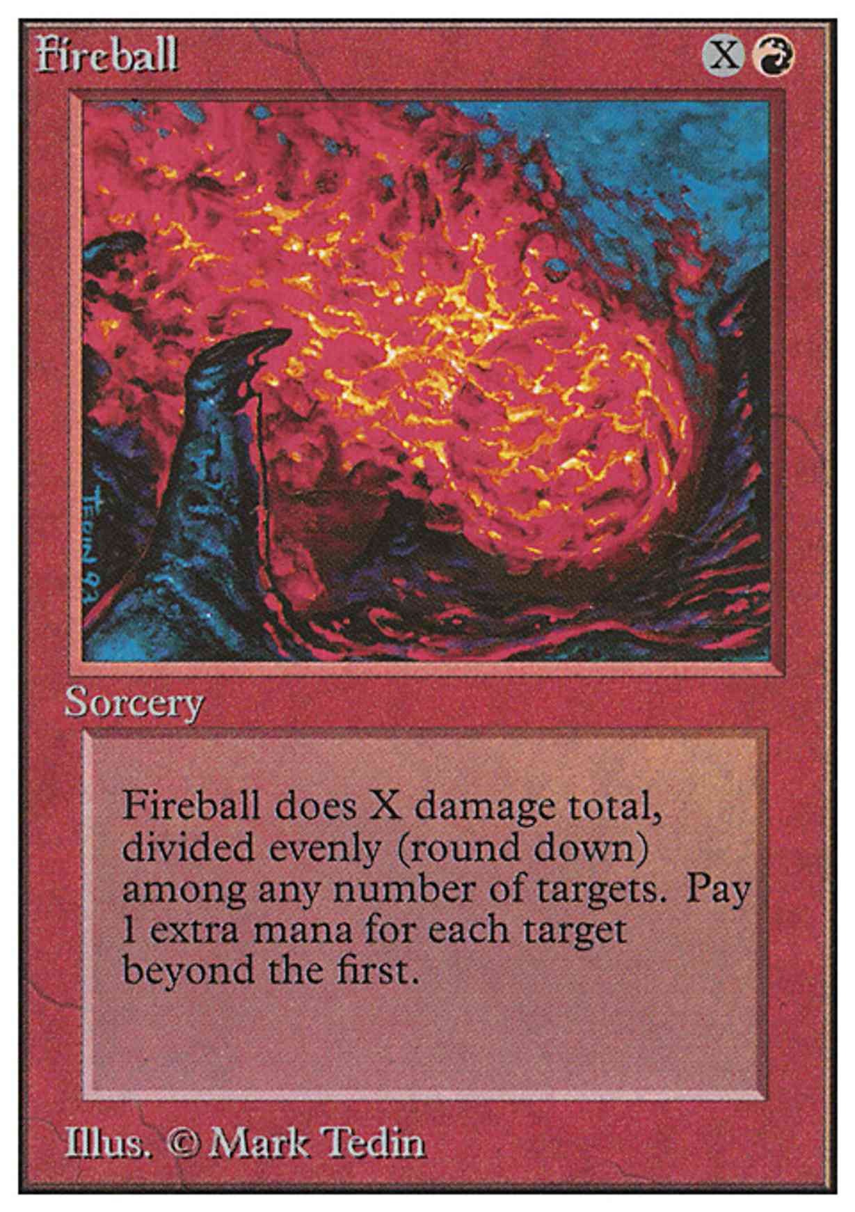 Fireball magic card front