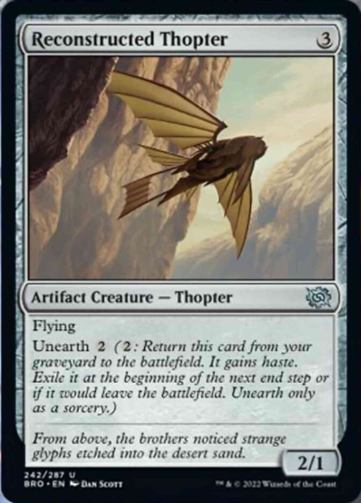 Reconstructed Thopter magic card front