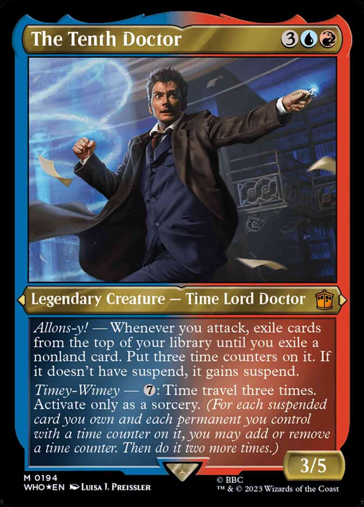 The Tenth Doctor (Display Commander) - Thick Stock magic card front