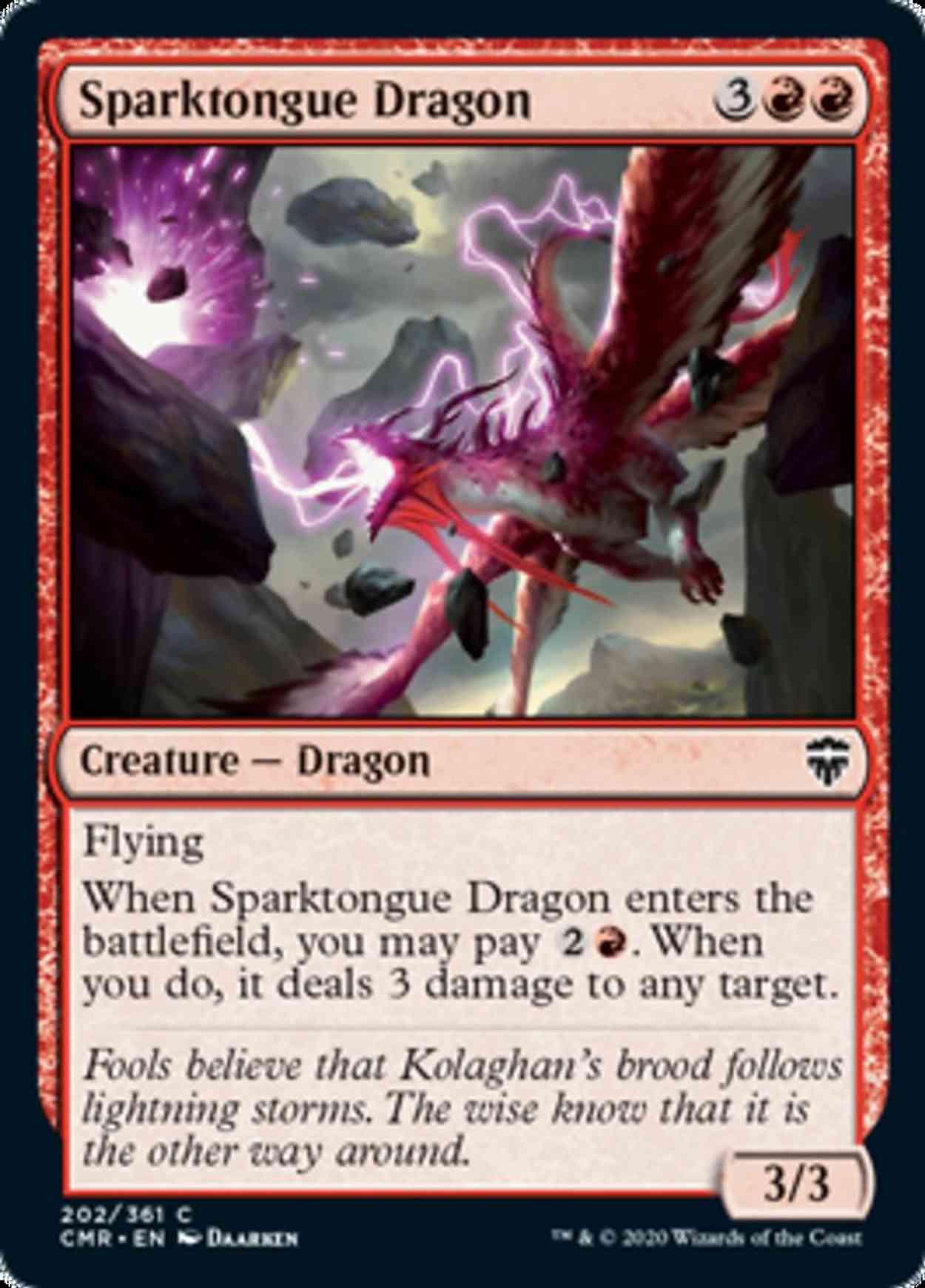 Sparktongue Dragon magic card front