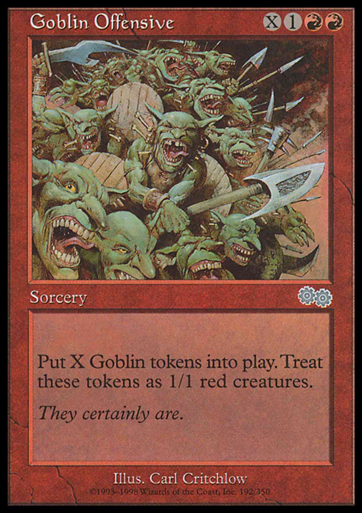 Goblin Offensive magic card front