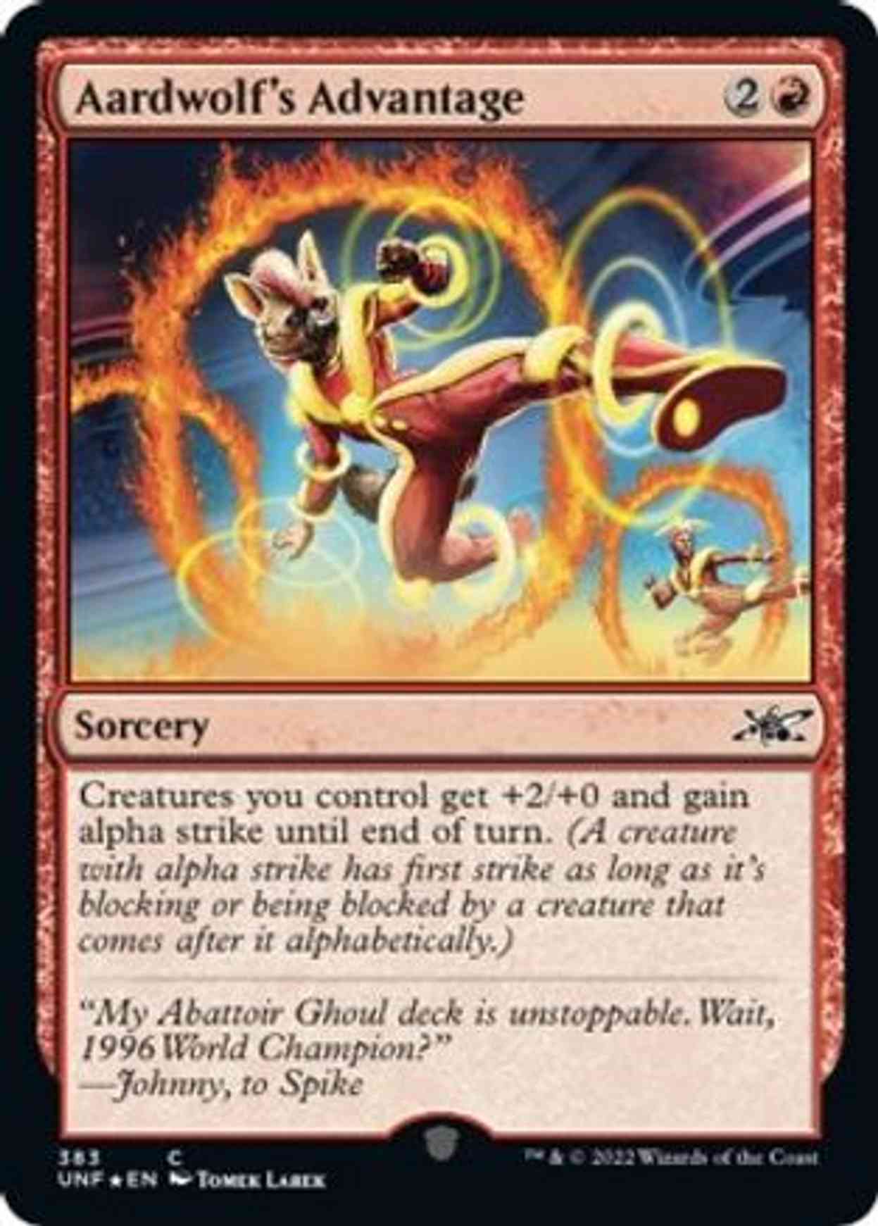 Aardwolf's Advantage (Galaxy Foil) magic card front