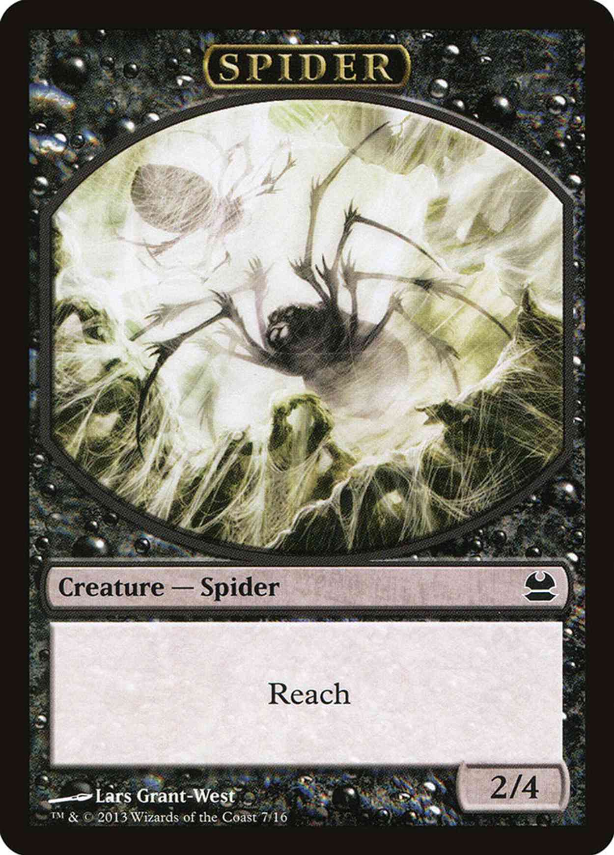 Spider Token (Black) magic card front