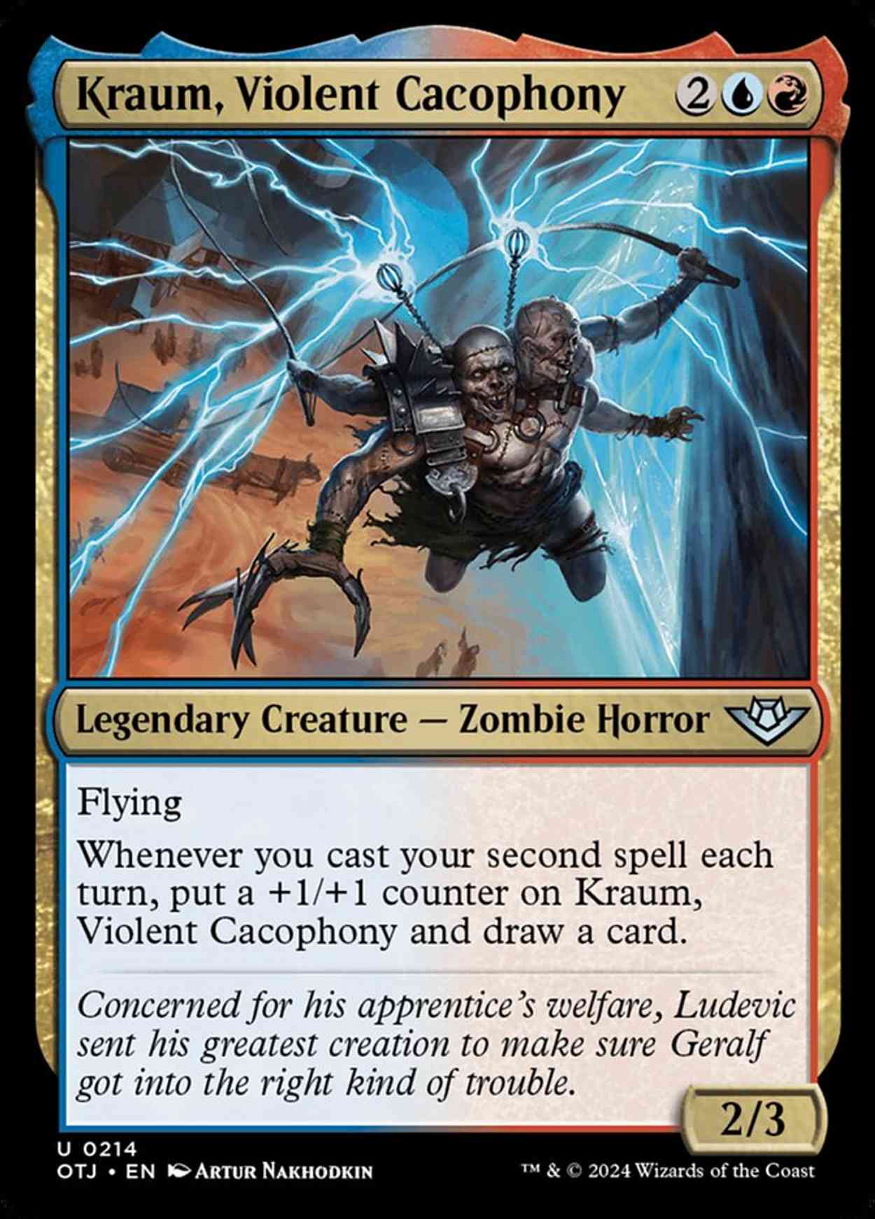 Kraum, Violent Cacophony magic card front