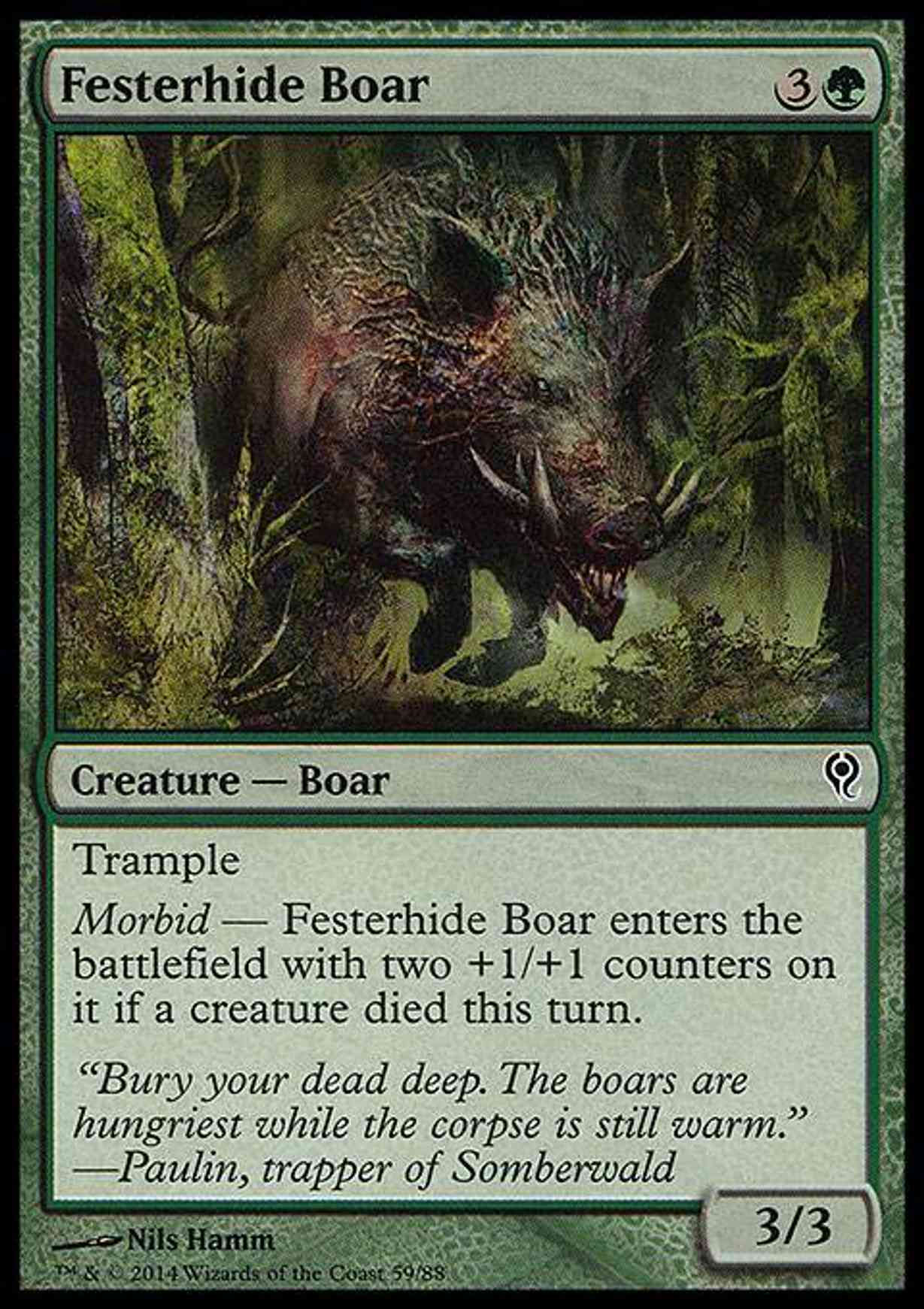 Festerhide Boar magic card front