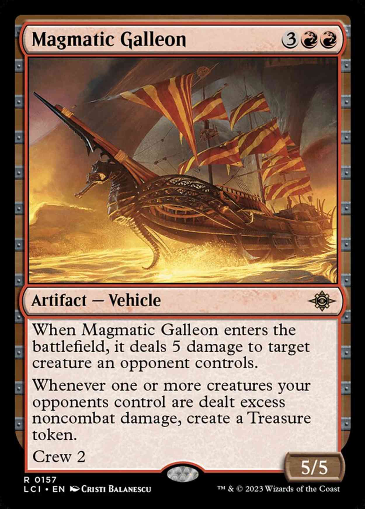 Magmatic Galleon magic card front