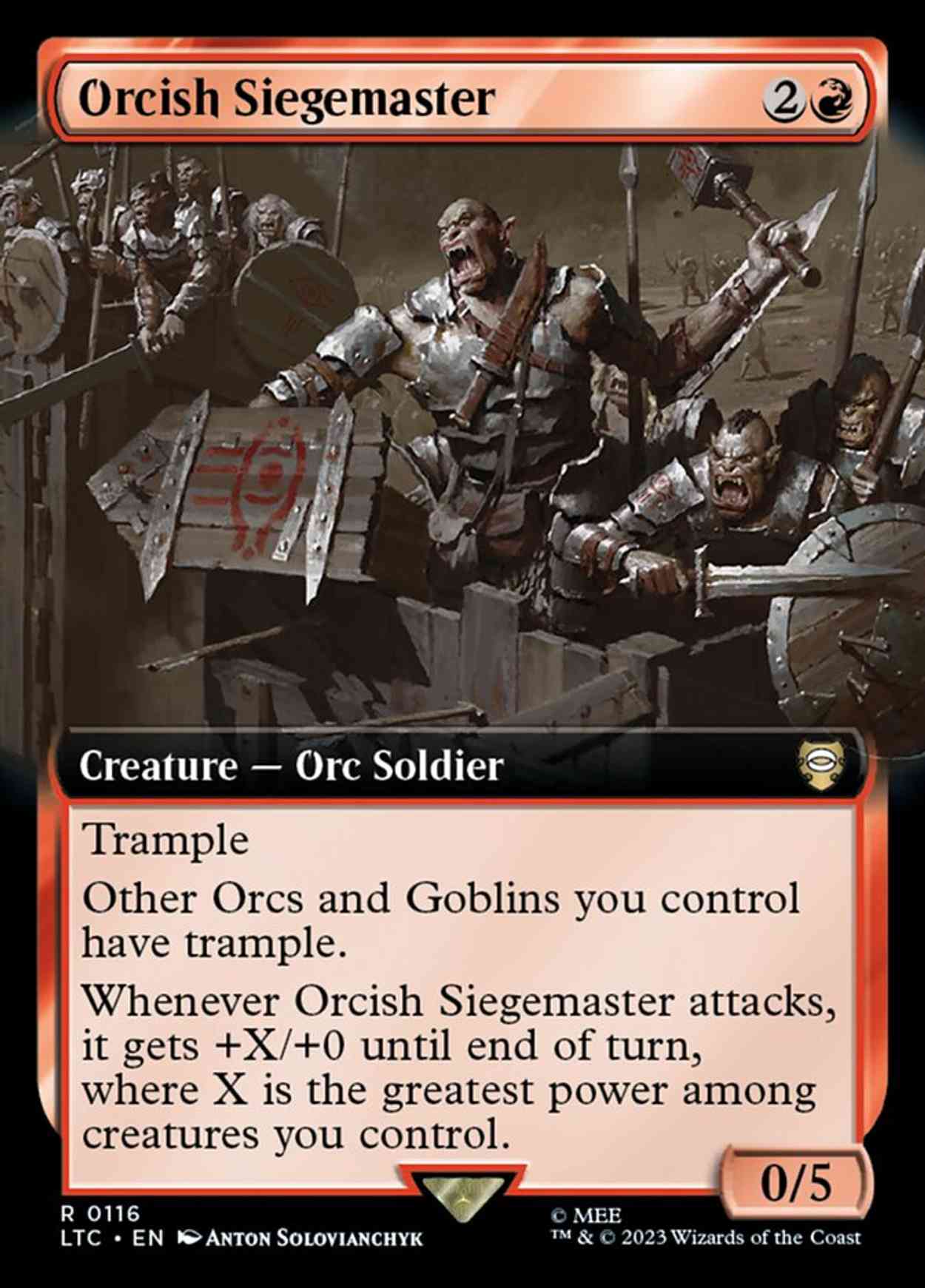 Orcish Siegemaster (Extended Art) magic card front