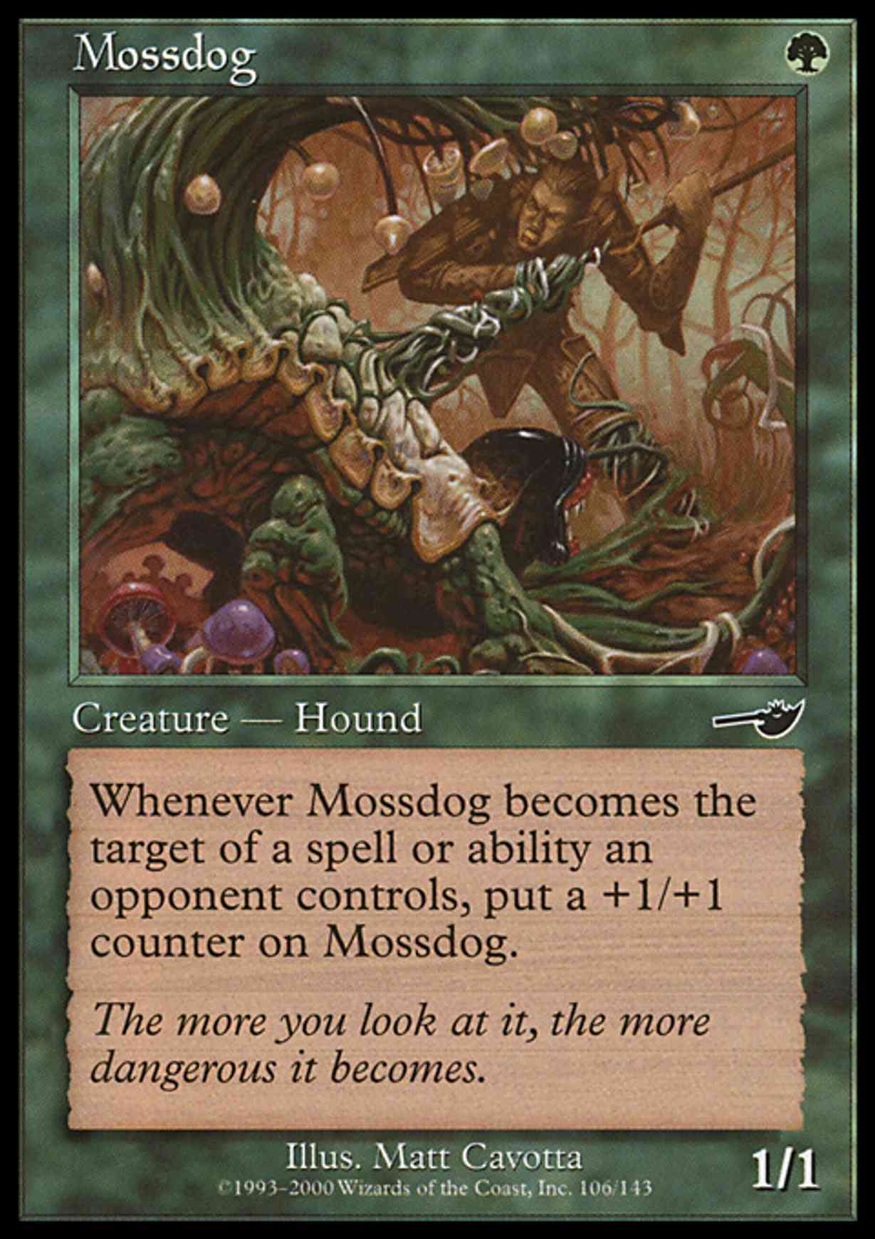 Mossdog magic card front