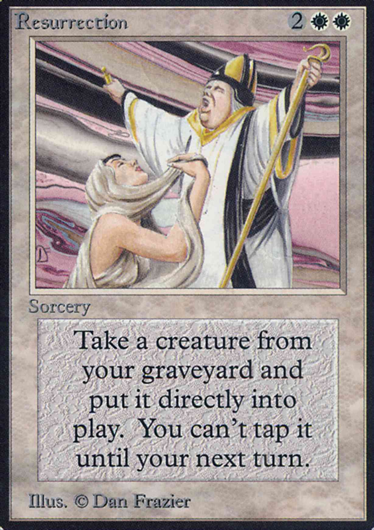 Resurrection magic card front