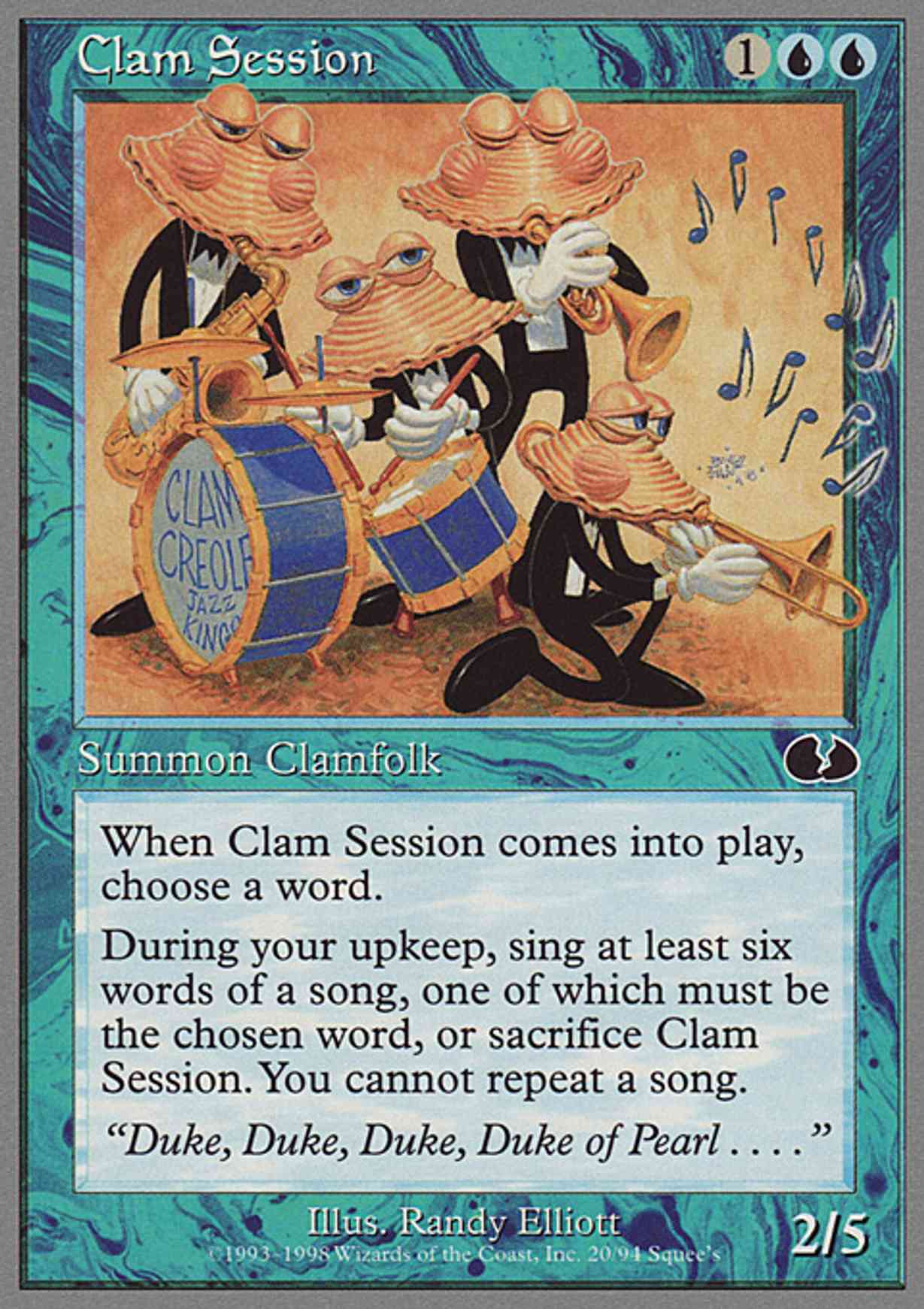 Clam Session magic card front